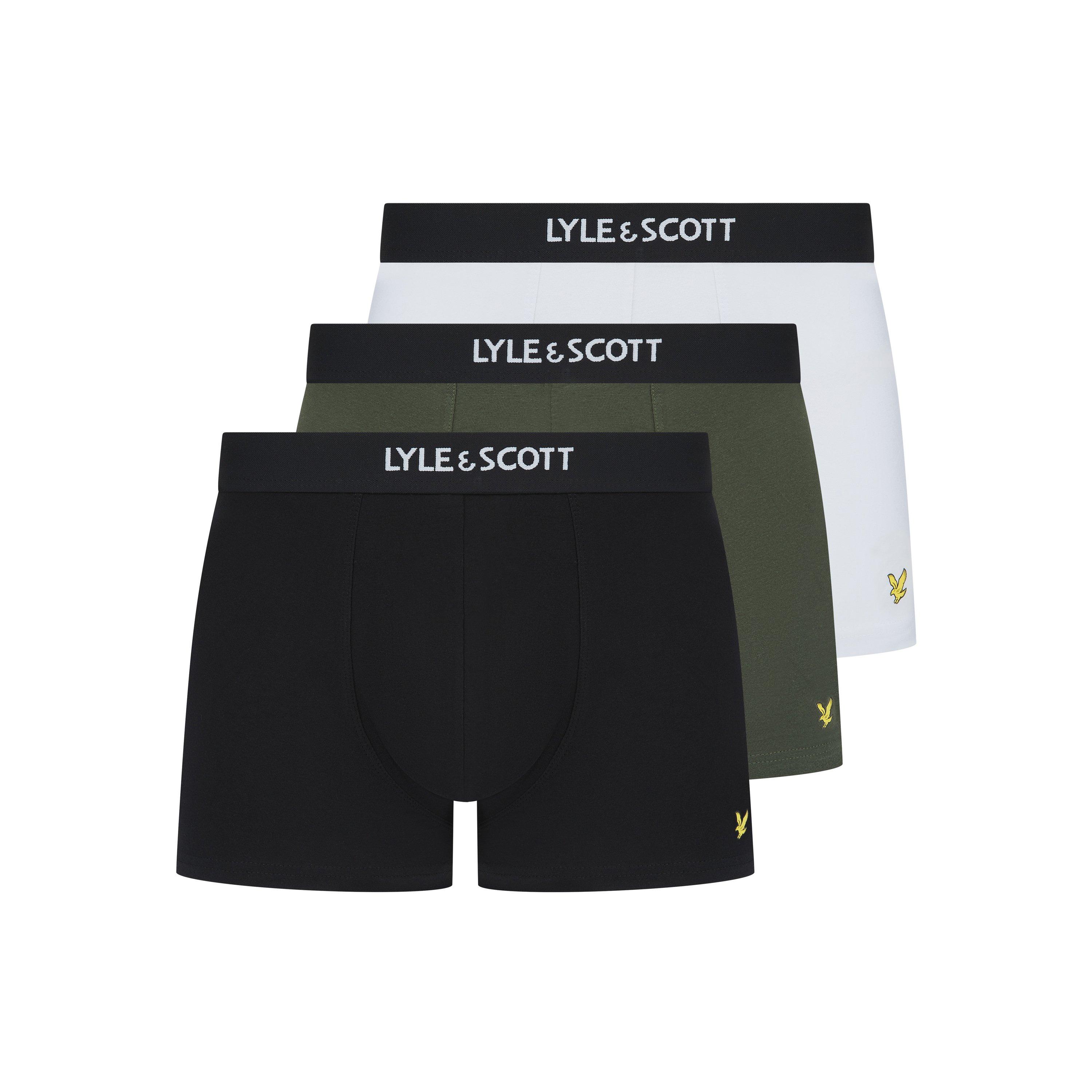 Black/Ivy/White - Lyle and Scott - Men's Devon Boxers - 1