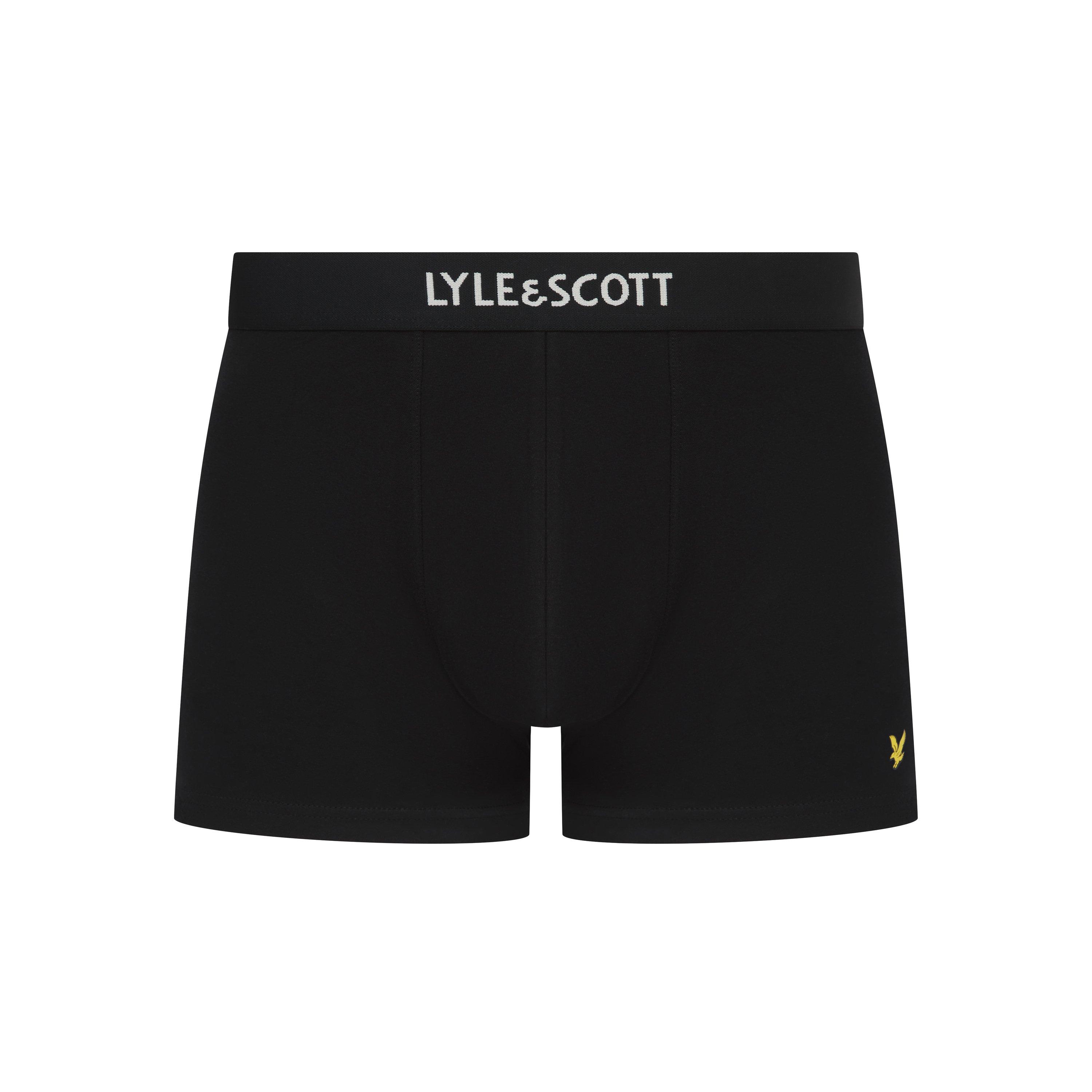 Black/Grey/Blue - Lyle and Scott - Men's Devon Boxers - 2