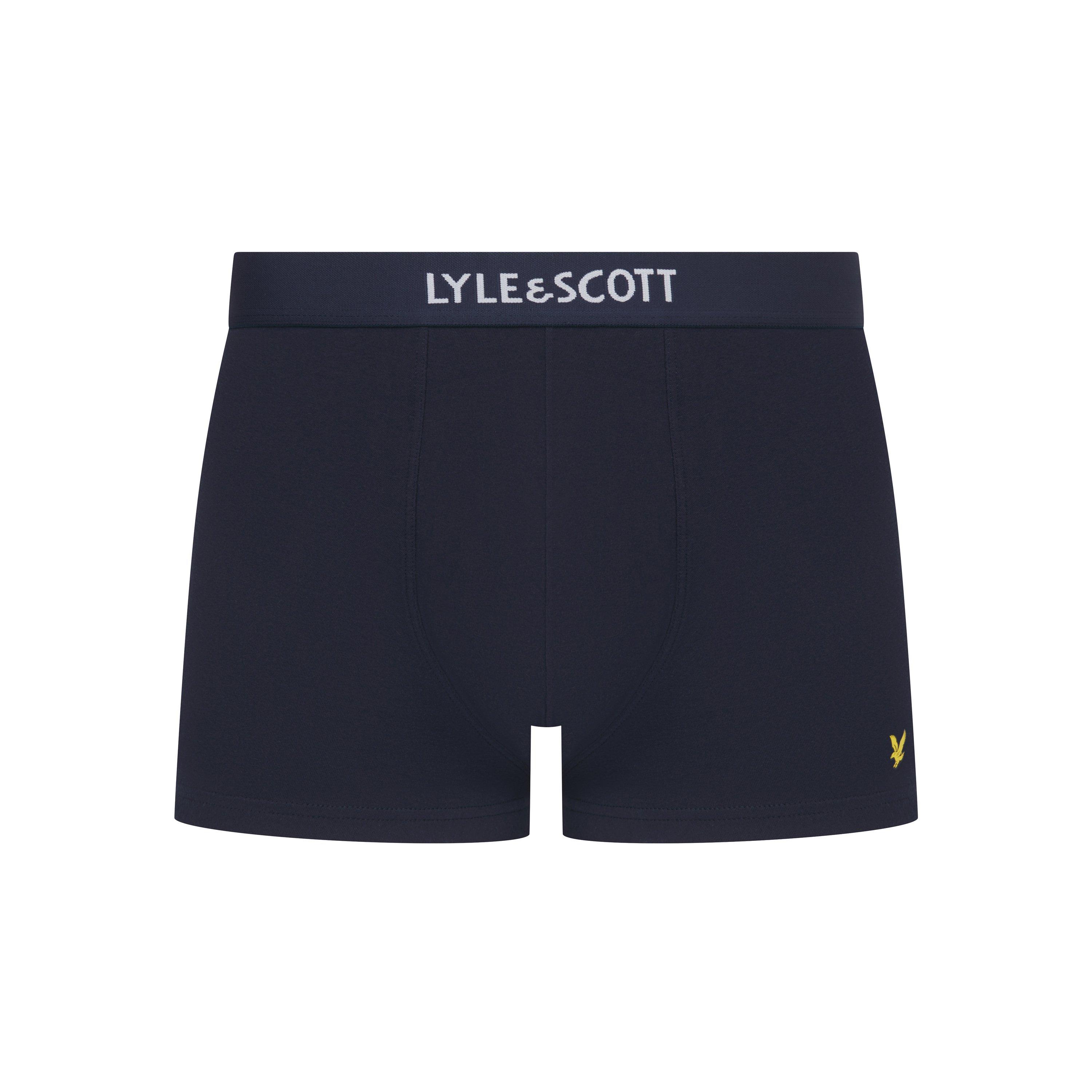 Black/Grey/Blue - Lyle and Scott - Men's Devon Boxers - 4