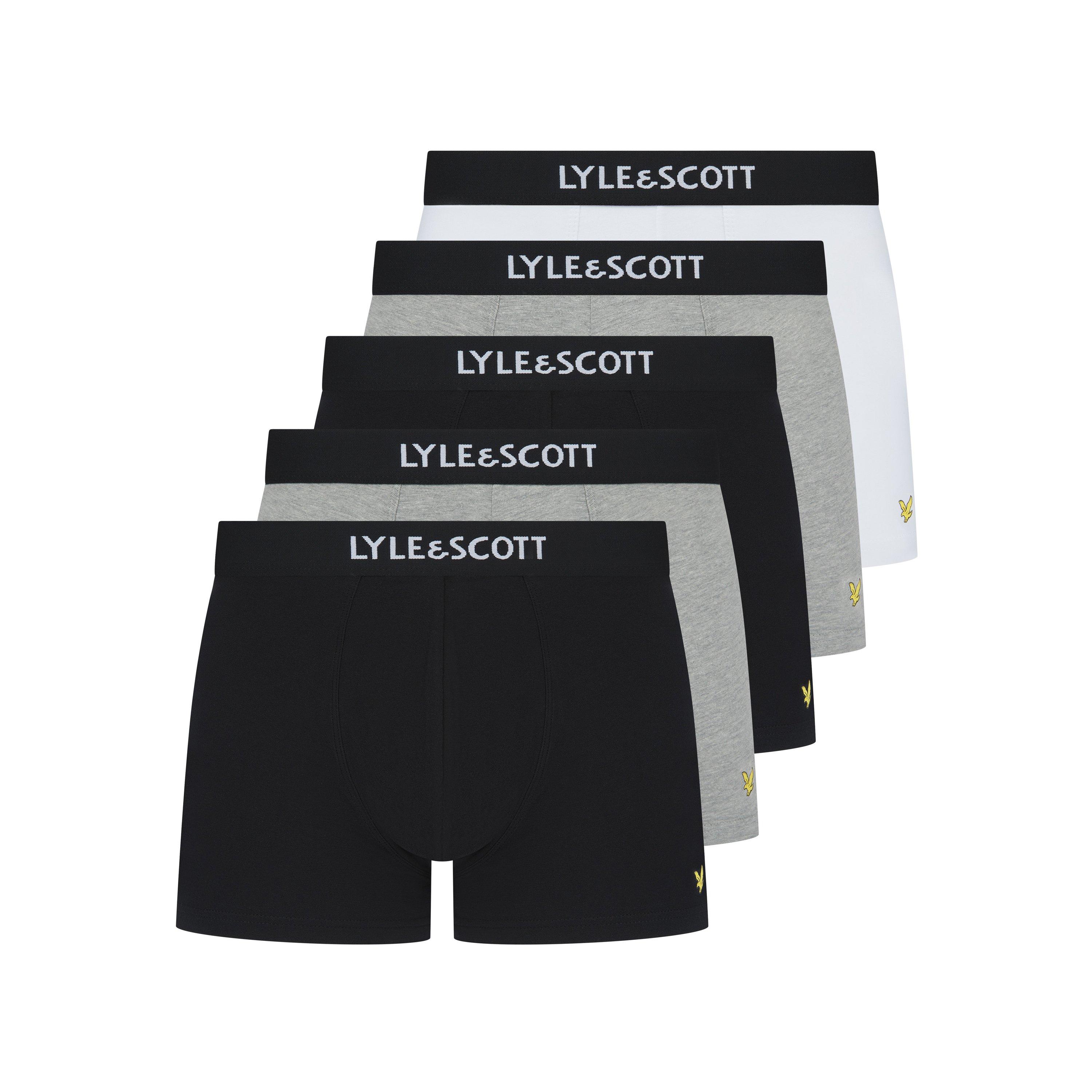 Lyle And Scott Men's Henrick Boxers - Black/White/Gre - Large