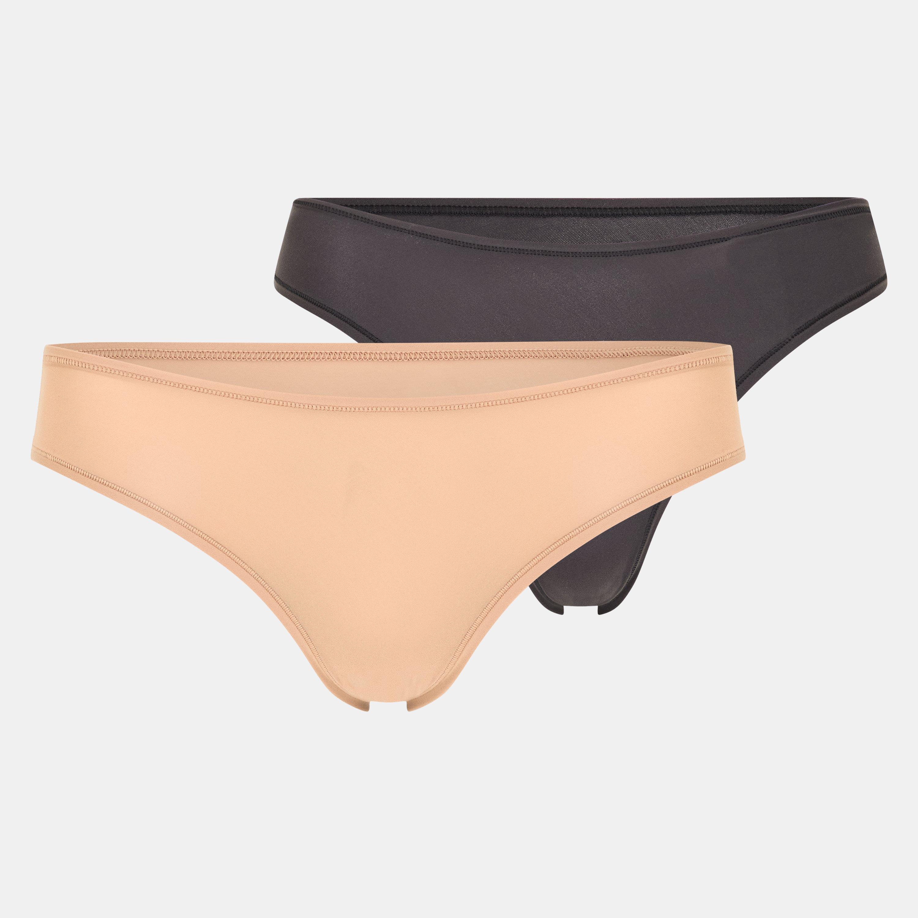 SKIMS Womens Fits Everybody Thong 5-Pack - Sienna and Onyx - Size 18 (2XL)