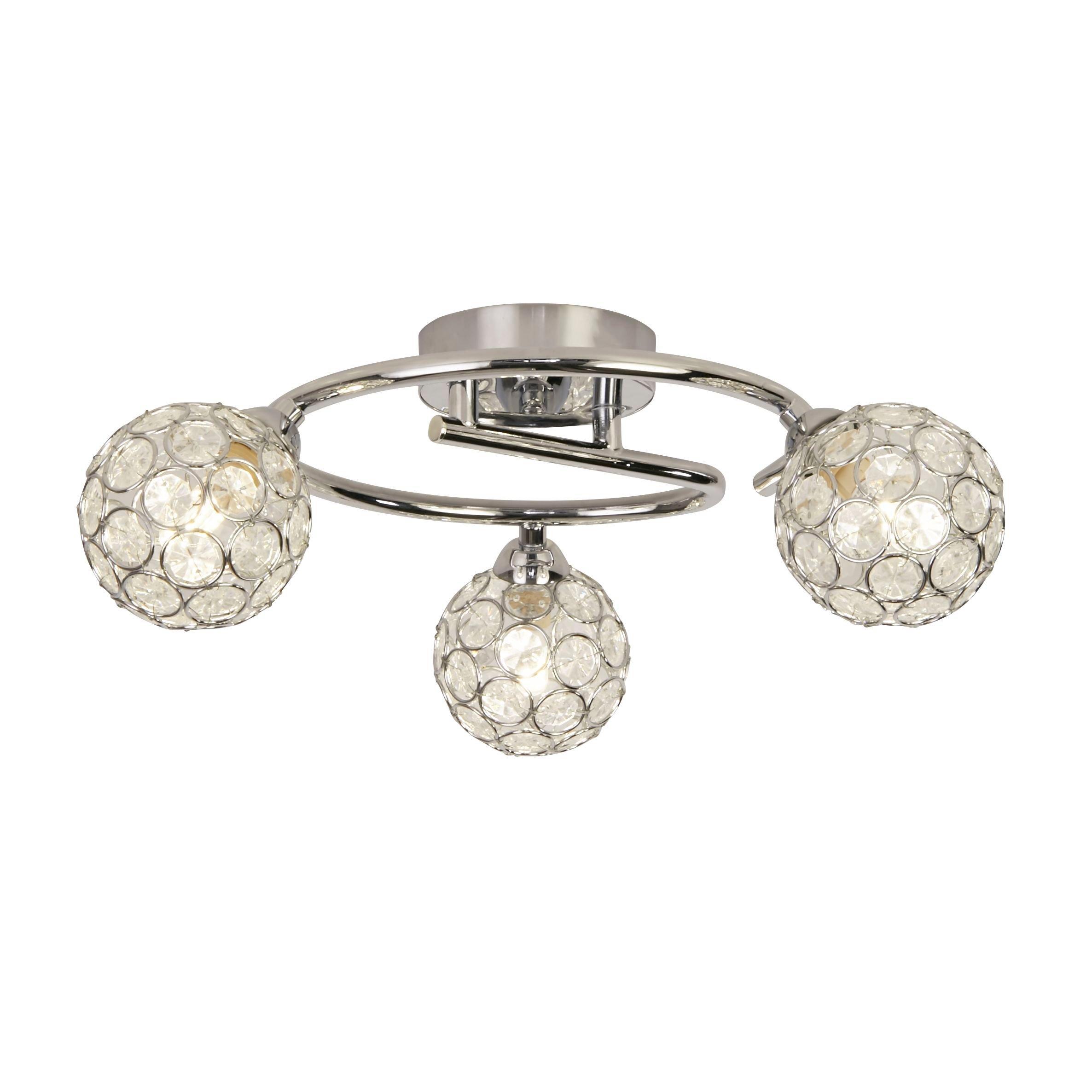 Chrome - Lighting Collection - Waylen 3 Light Ceiling Light - 2