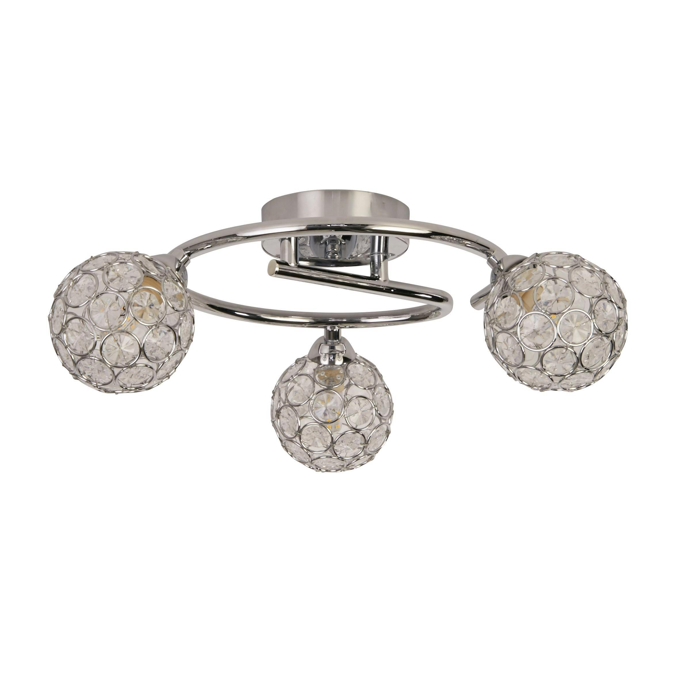 Chrome - Lighting Collection - Waylen 3 Light Ceiling Light - 3