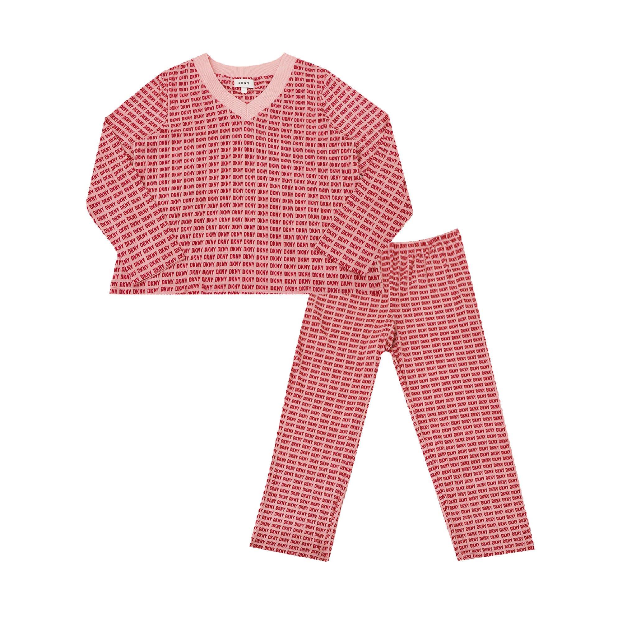 DKNY Women's Long Sleeve Pyjama Set - Mauve Pt