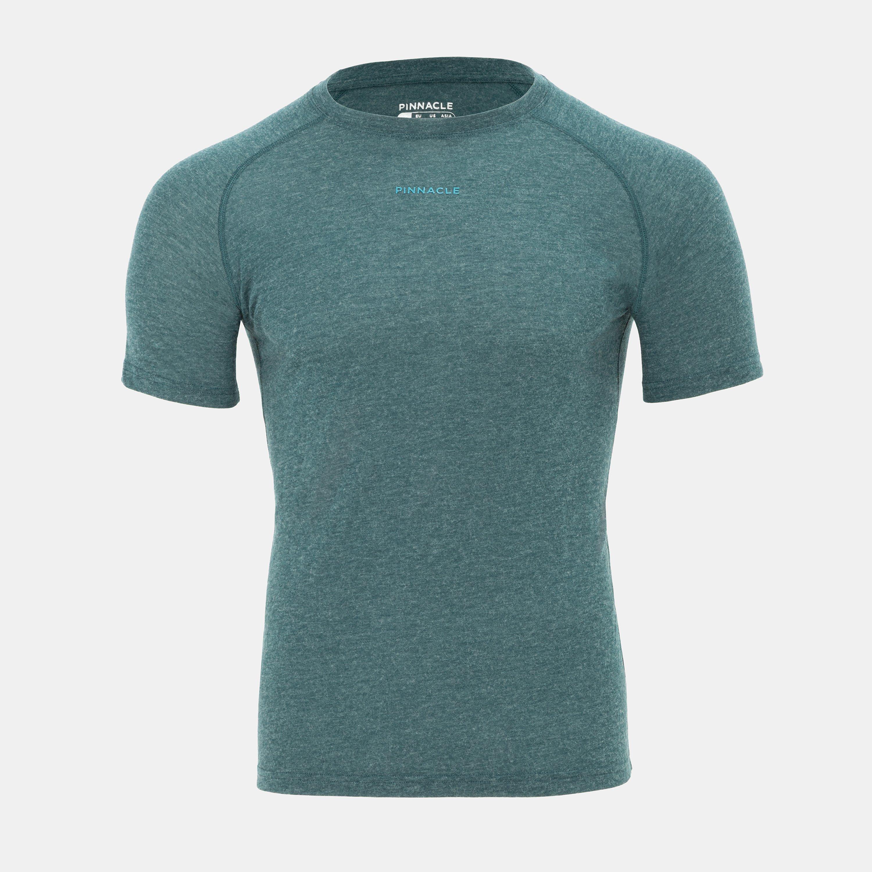 Green Marl - Pinnacle - Merino Short Sleeve Baselayer - 1