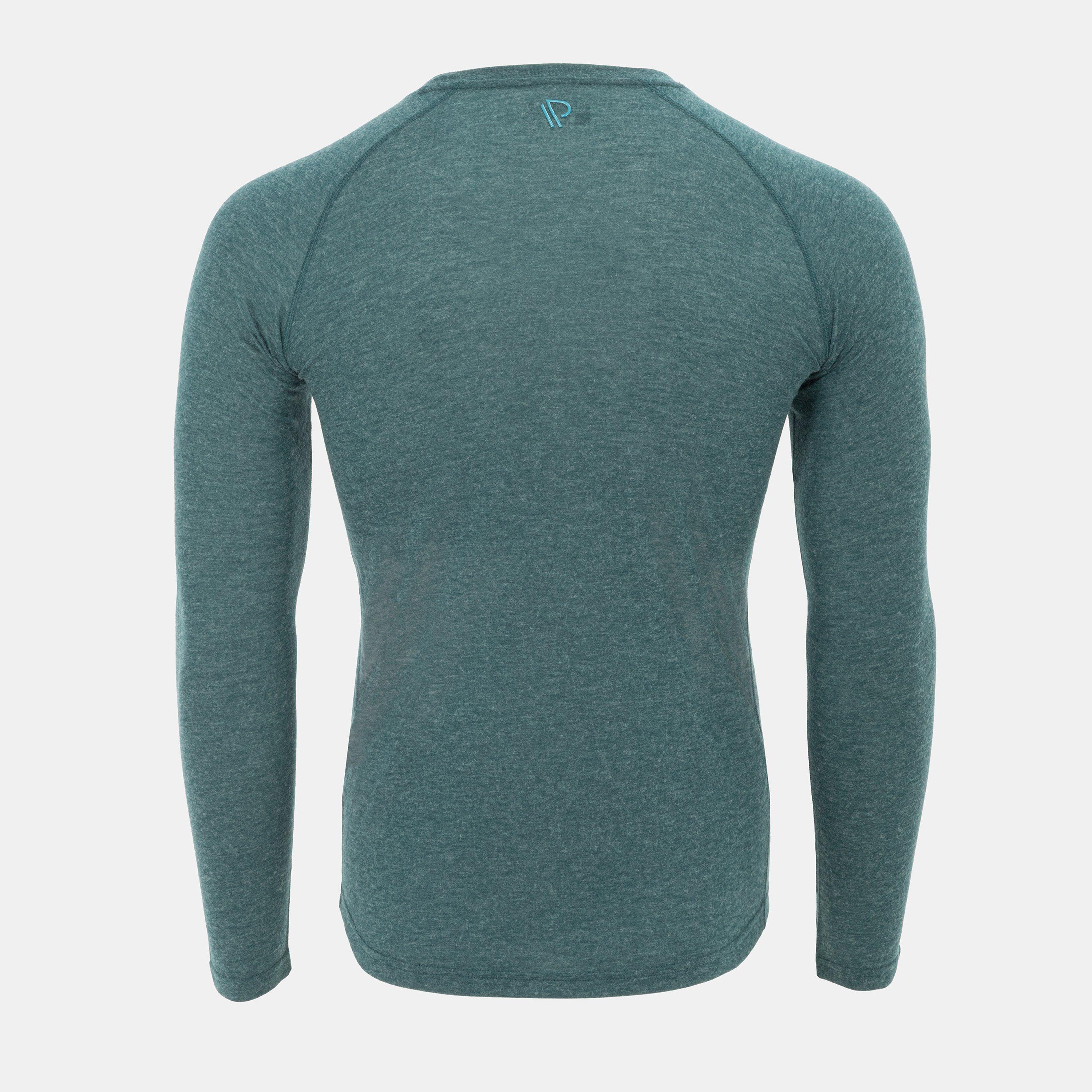 Green Marl - Pinnacle - Merino Long Sleeve Baselayer Mens - 2