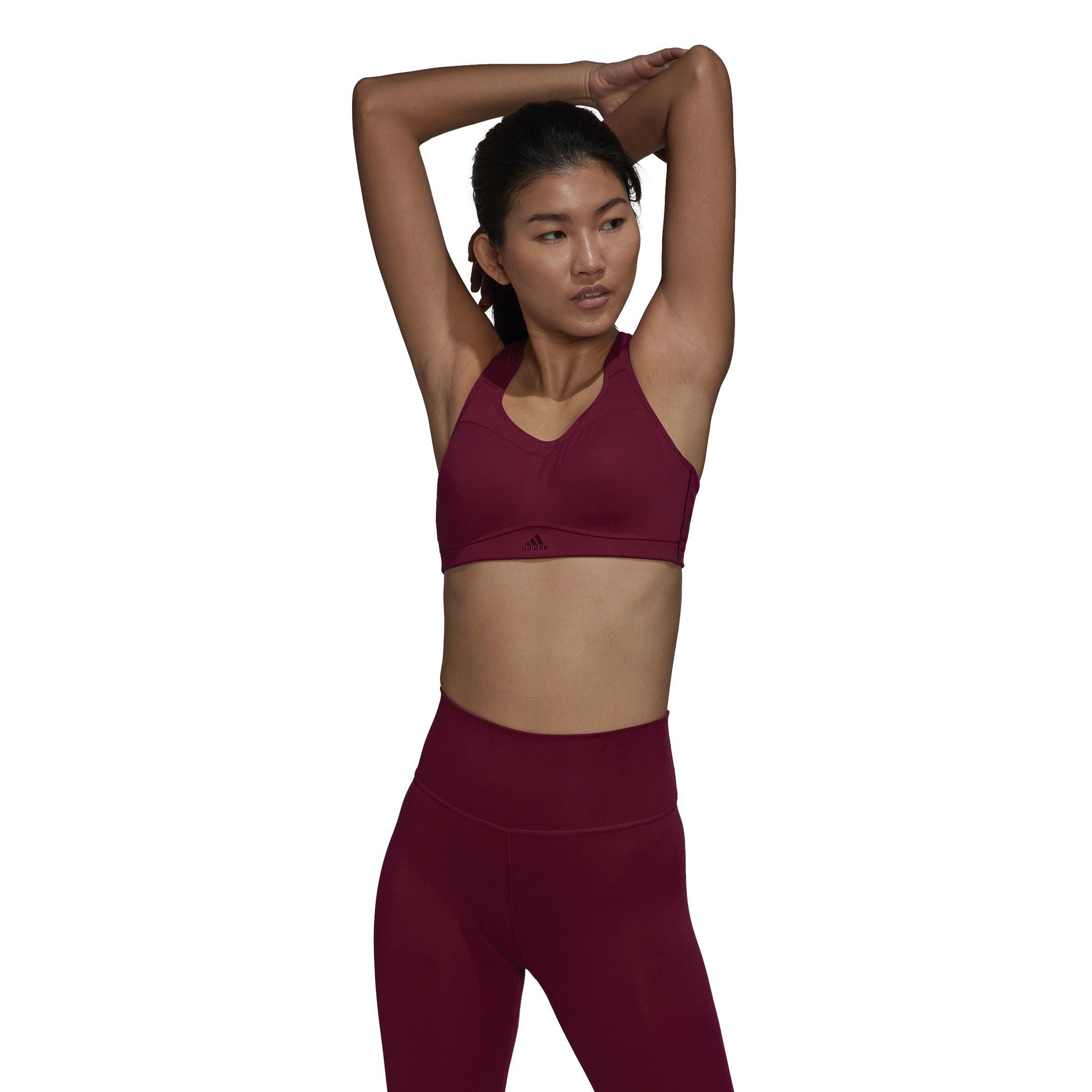 Burgundija - adidas - High Impact Sports Bra - 3