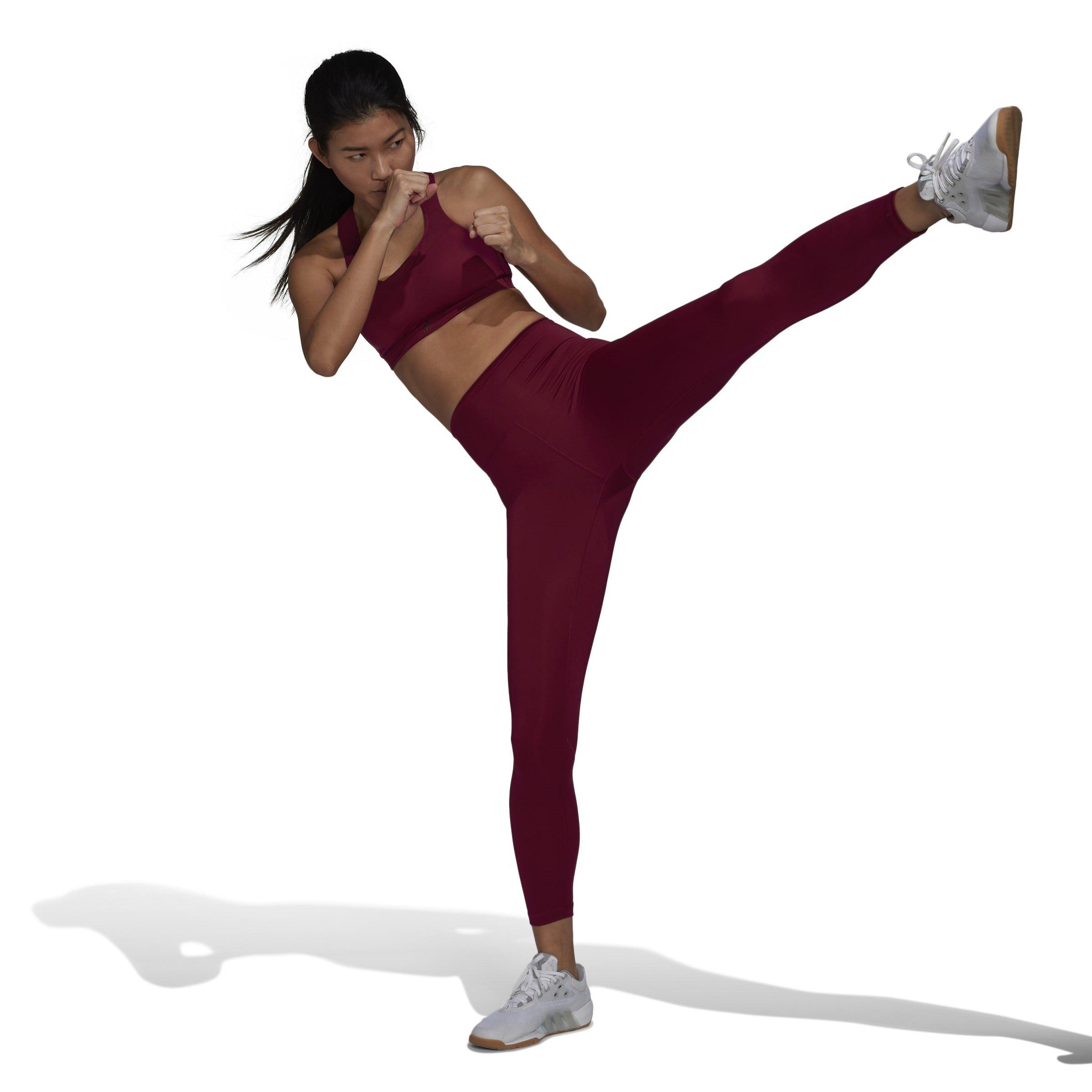 Burgundija - adidas - High Impact Sports Bra - 5