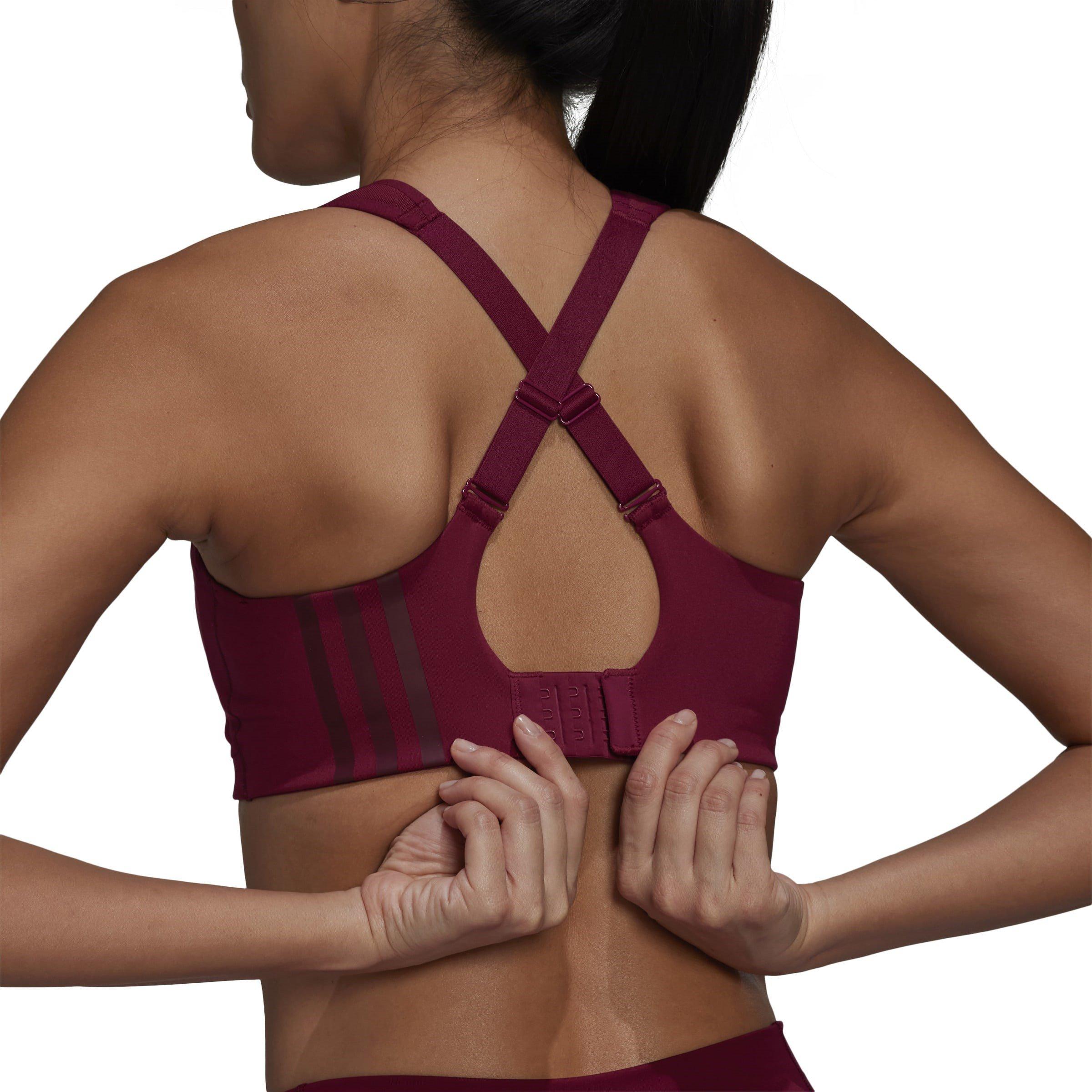 Burgundija - adidas - High Impact Sports Bra - 6