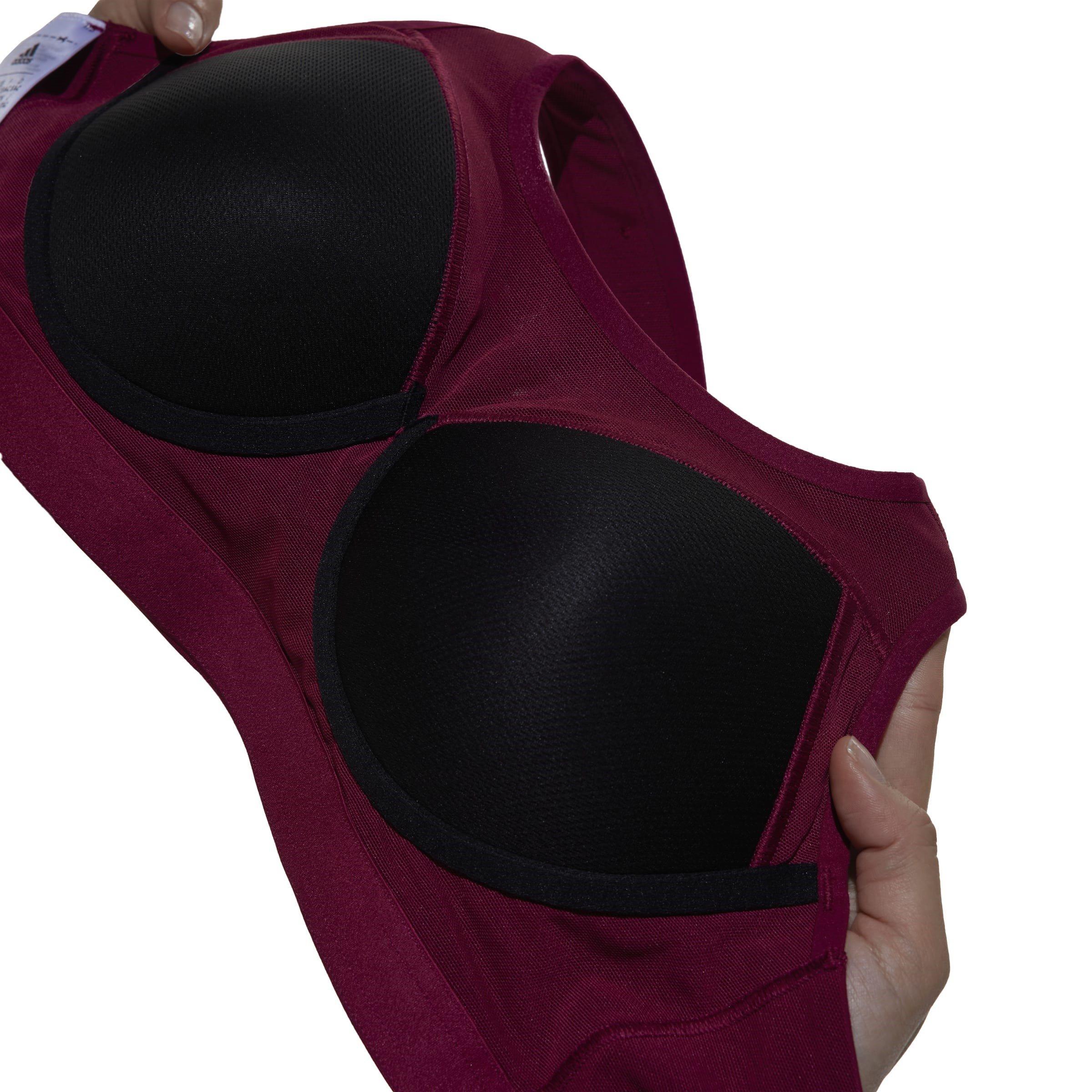 Burgundija - adidas - High Impact Sports Bra - 7