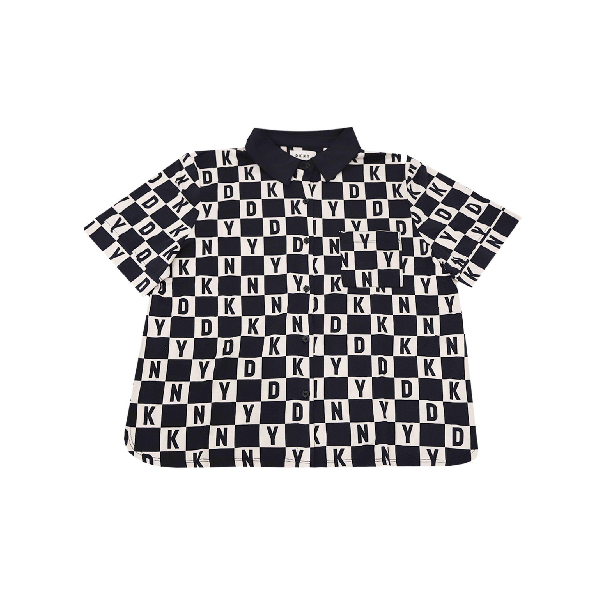 Marineblauw geruit - DKNY - Long Pj - S/S Ld99 - 2