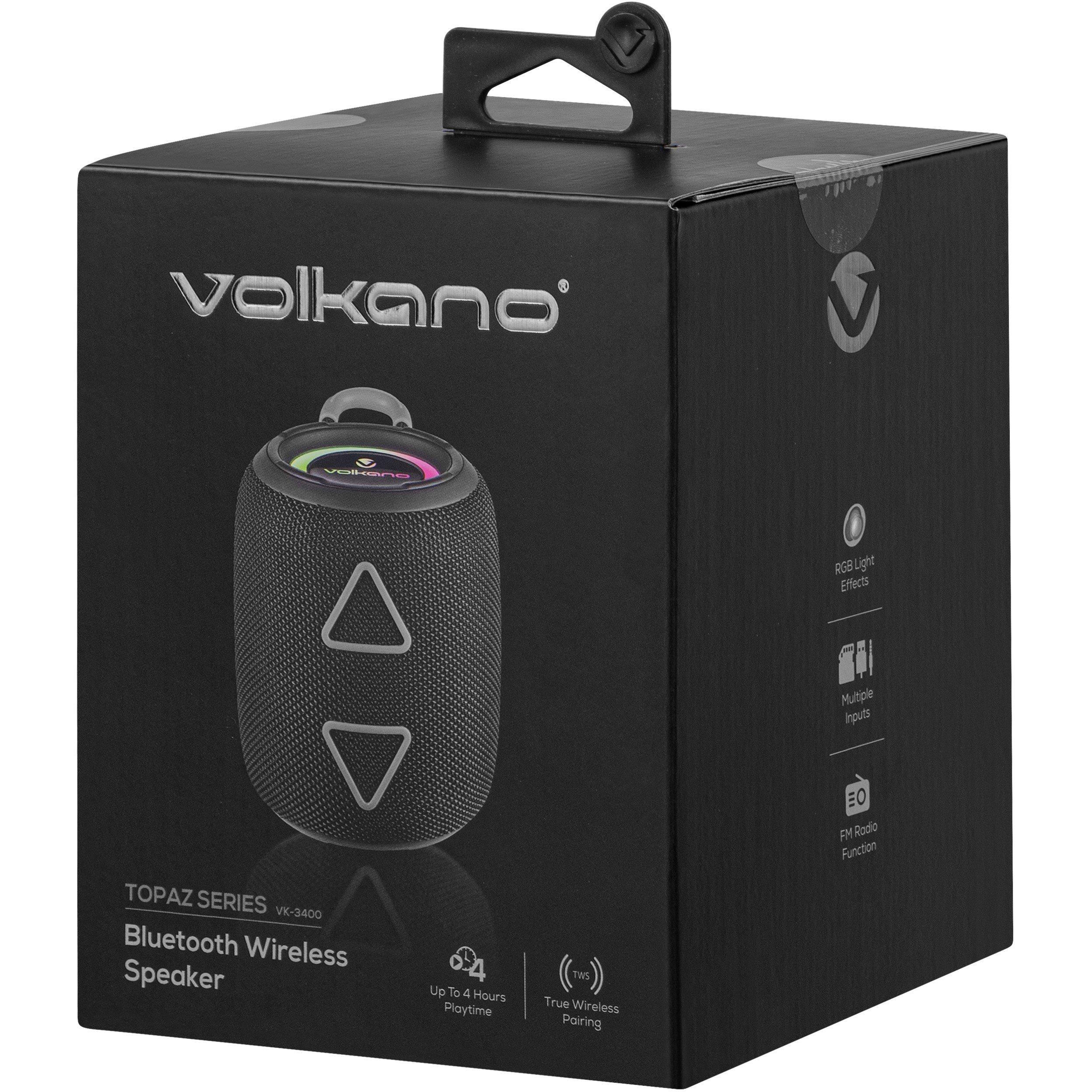Black - Volkano - Volkano Topaz Series Bluetooth Portable Speaker - 5