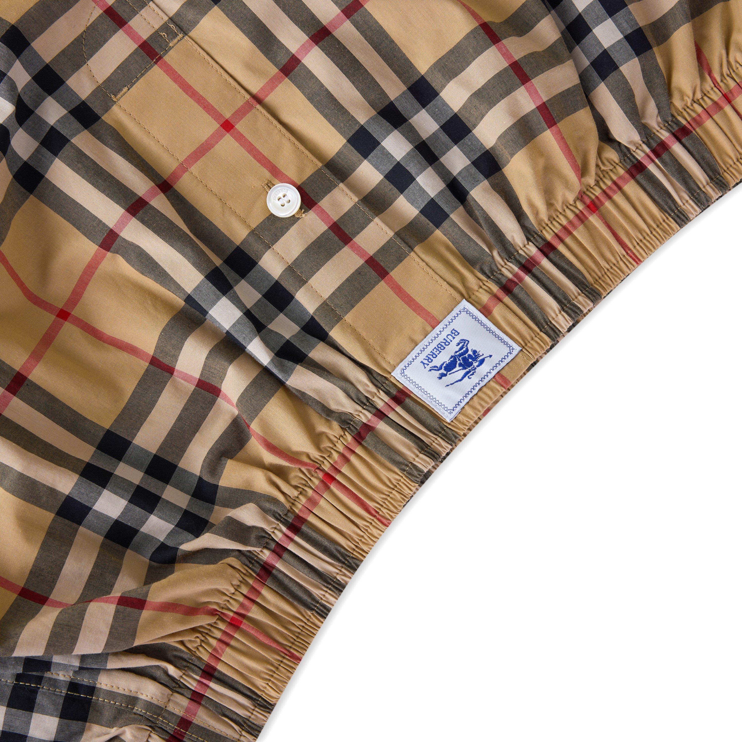 Beige - Burberry - Burb Check Boxers Sn64 - 3