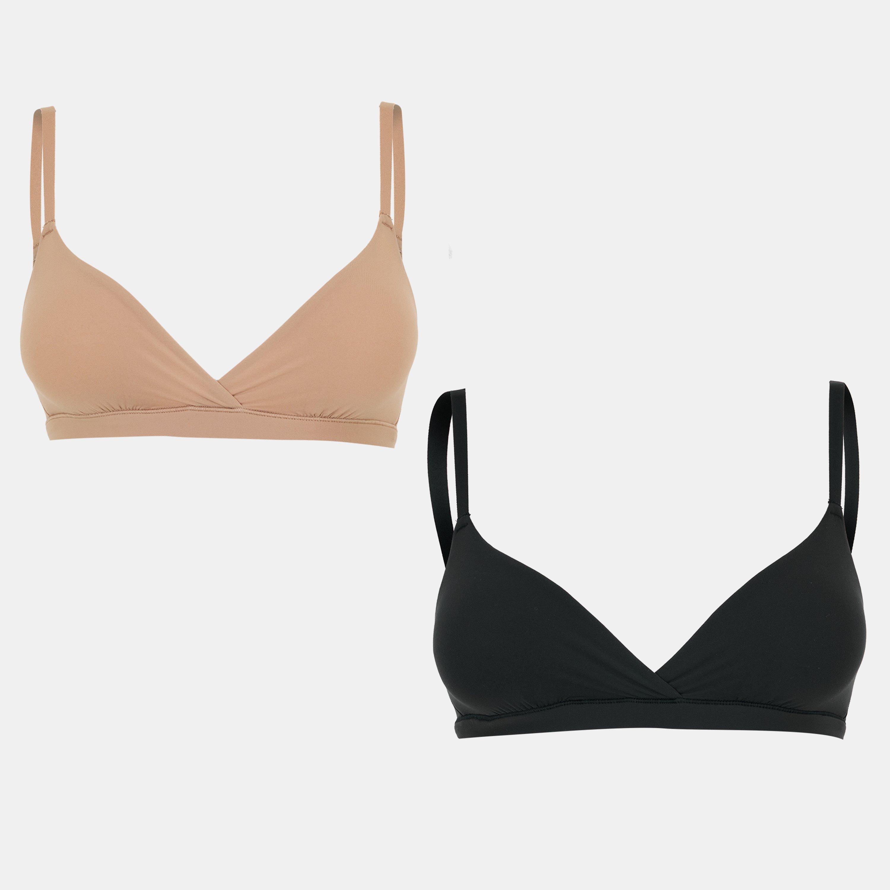 SKIMS Womens Fits Everybody Crossover Bralette 2-Pack - Sienna & Onyx - Size 20 (3XL)