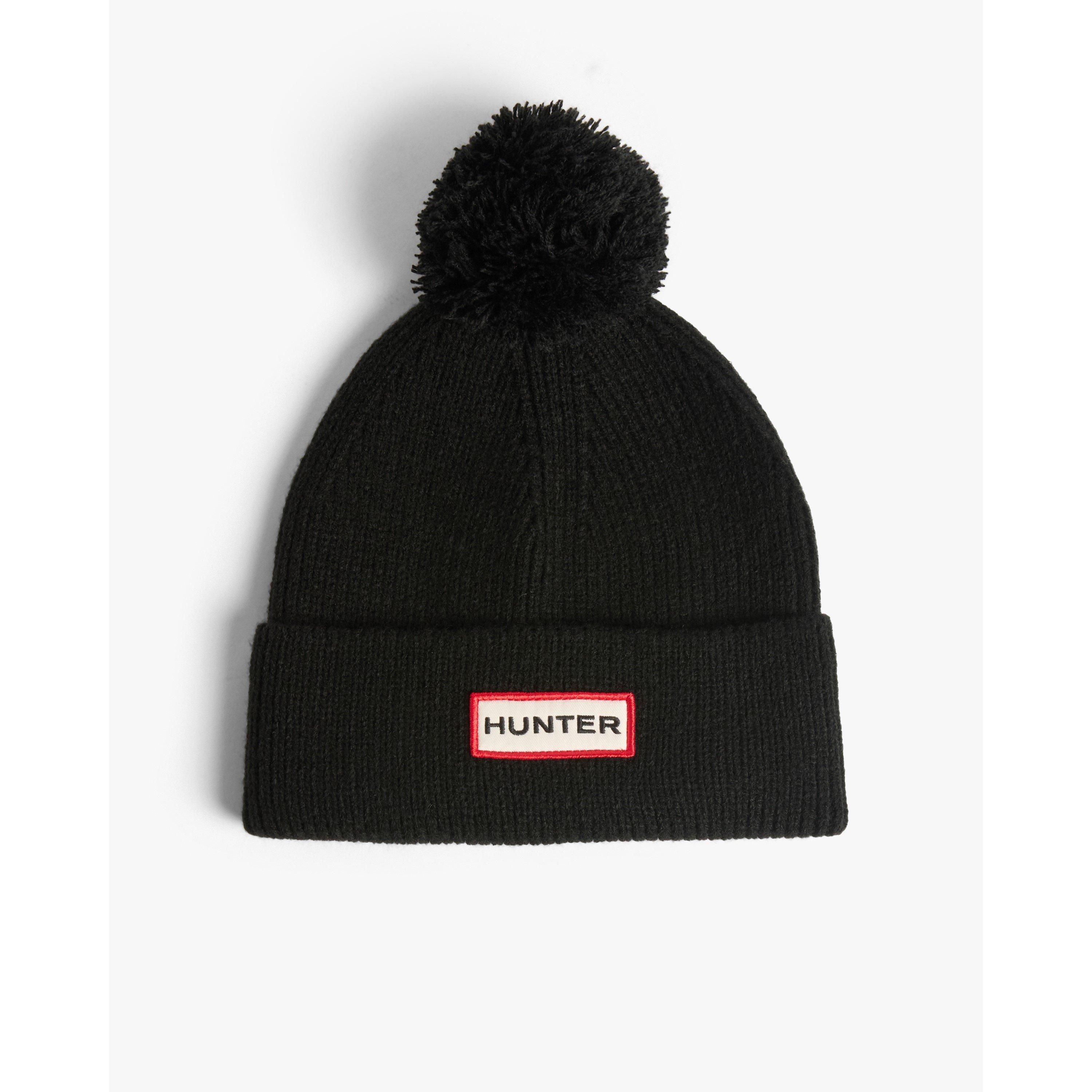 Black - Hunter - Women's Pom Pom Hat and Glove Set - 2