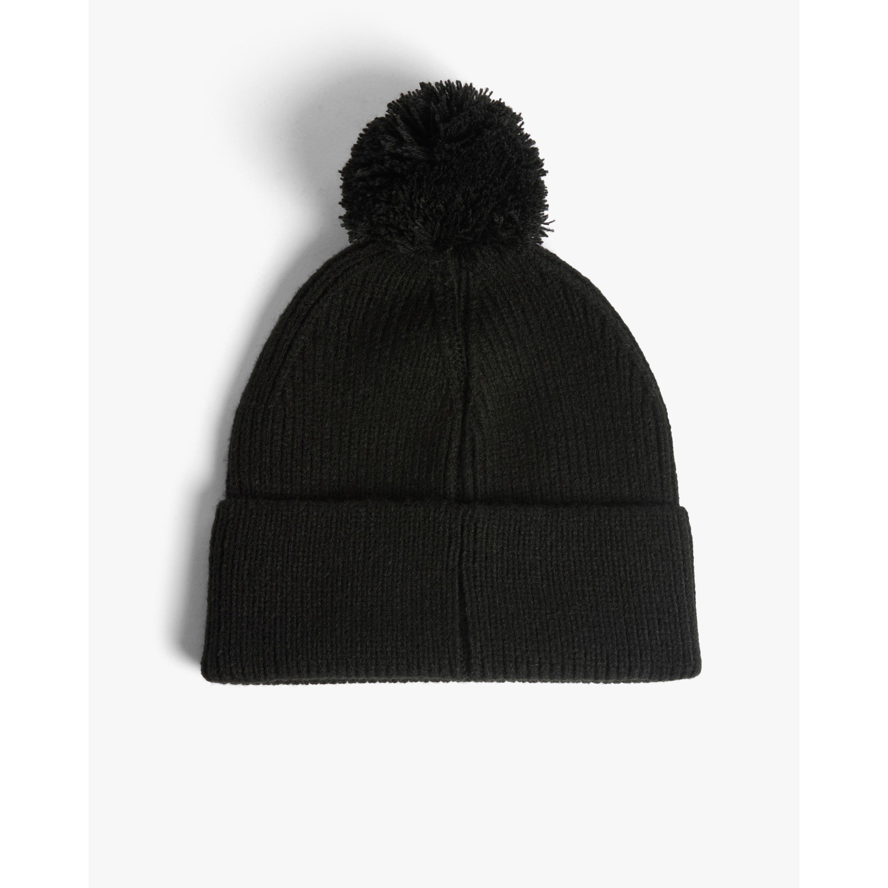 Black - Hunter - Women's Pom Pom Hat and Glove Set - 3