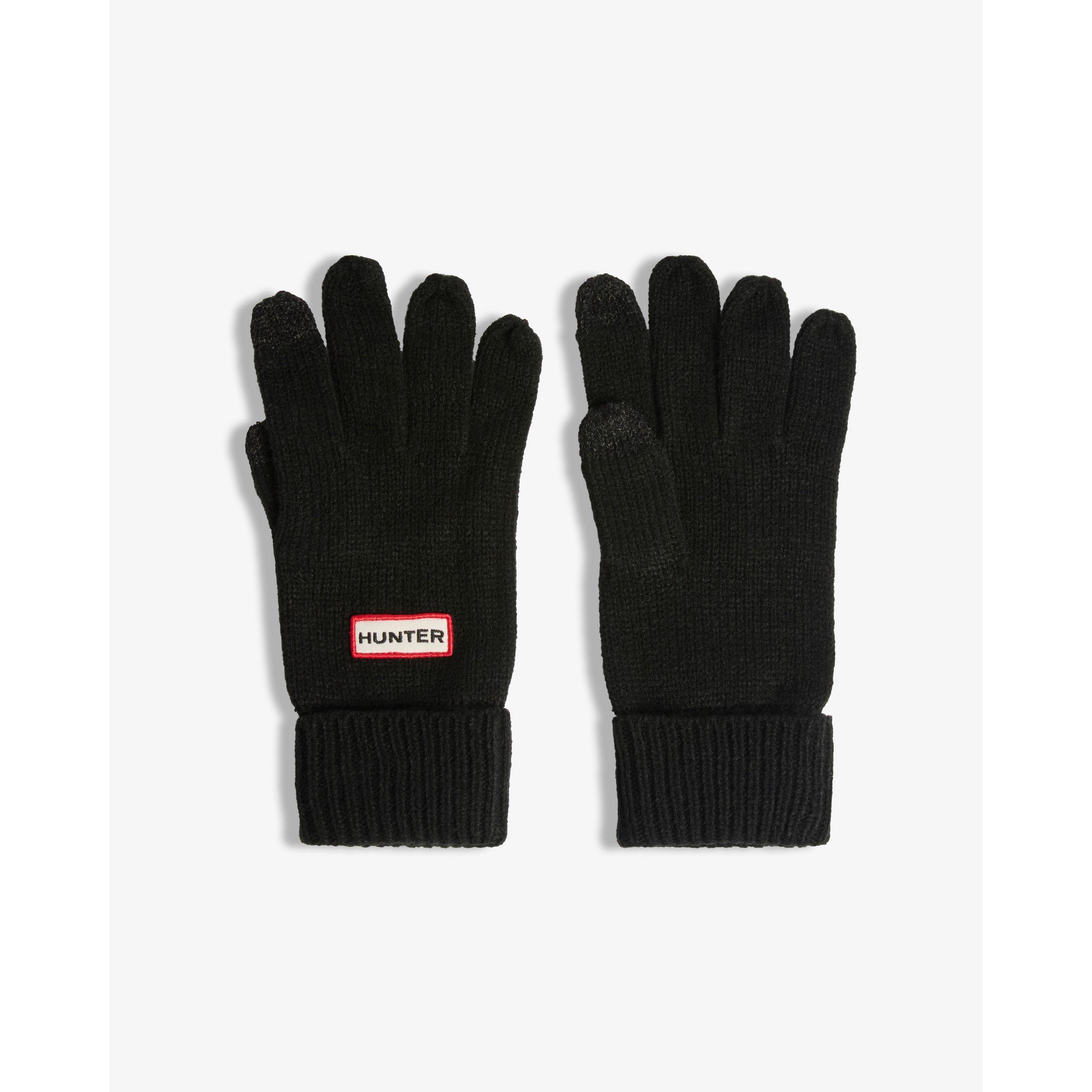 Black - Hunter - Women's Pom Pom Hat and Glove Set - 4