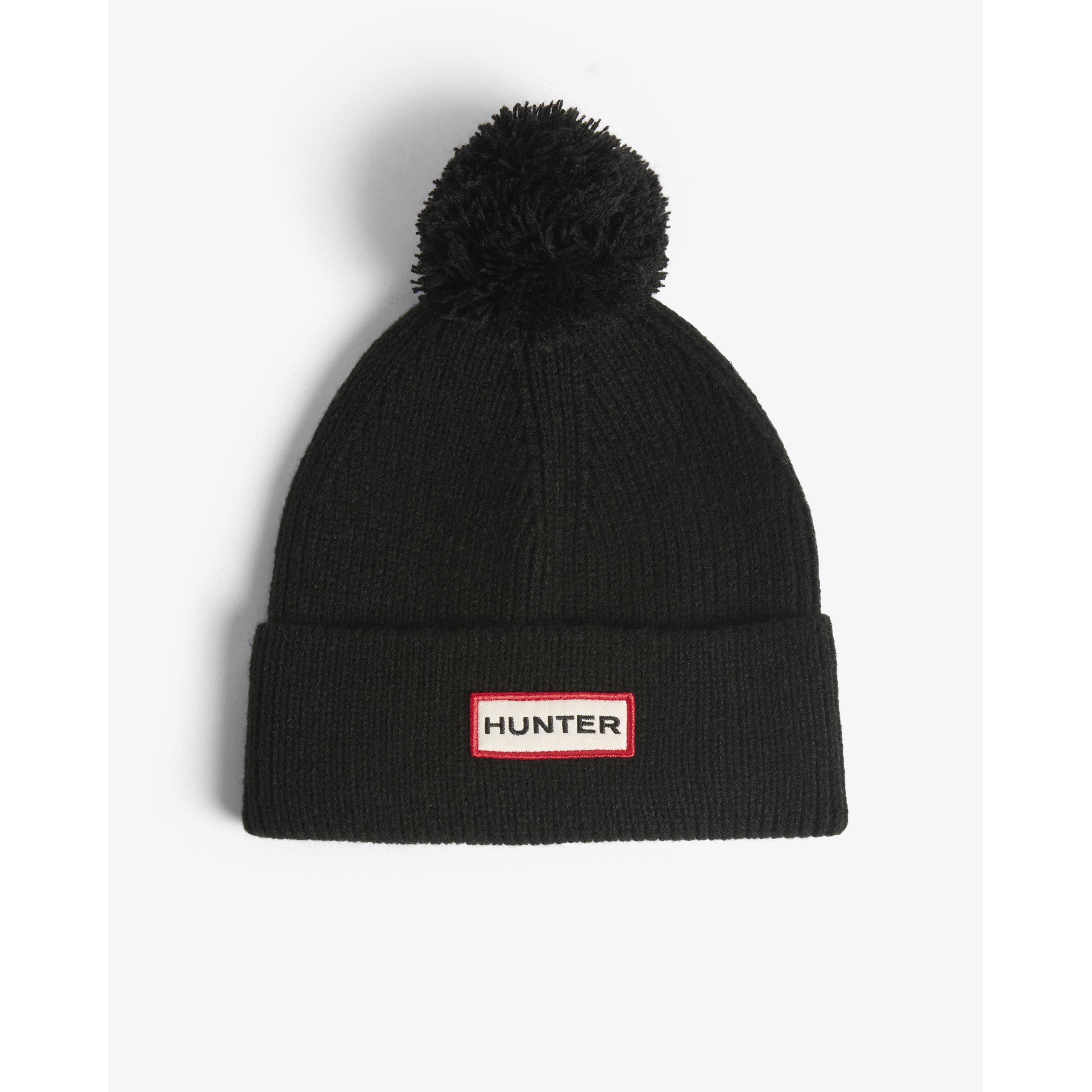 Black - Hunter - Women's Pom Pom Hat and Glove Set - 2