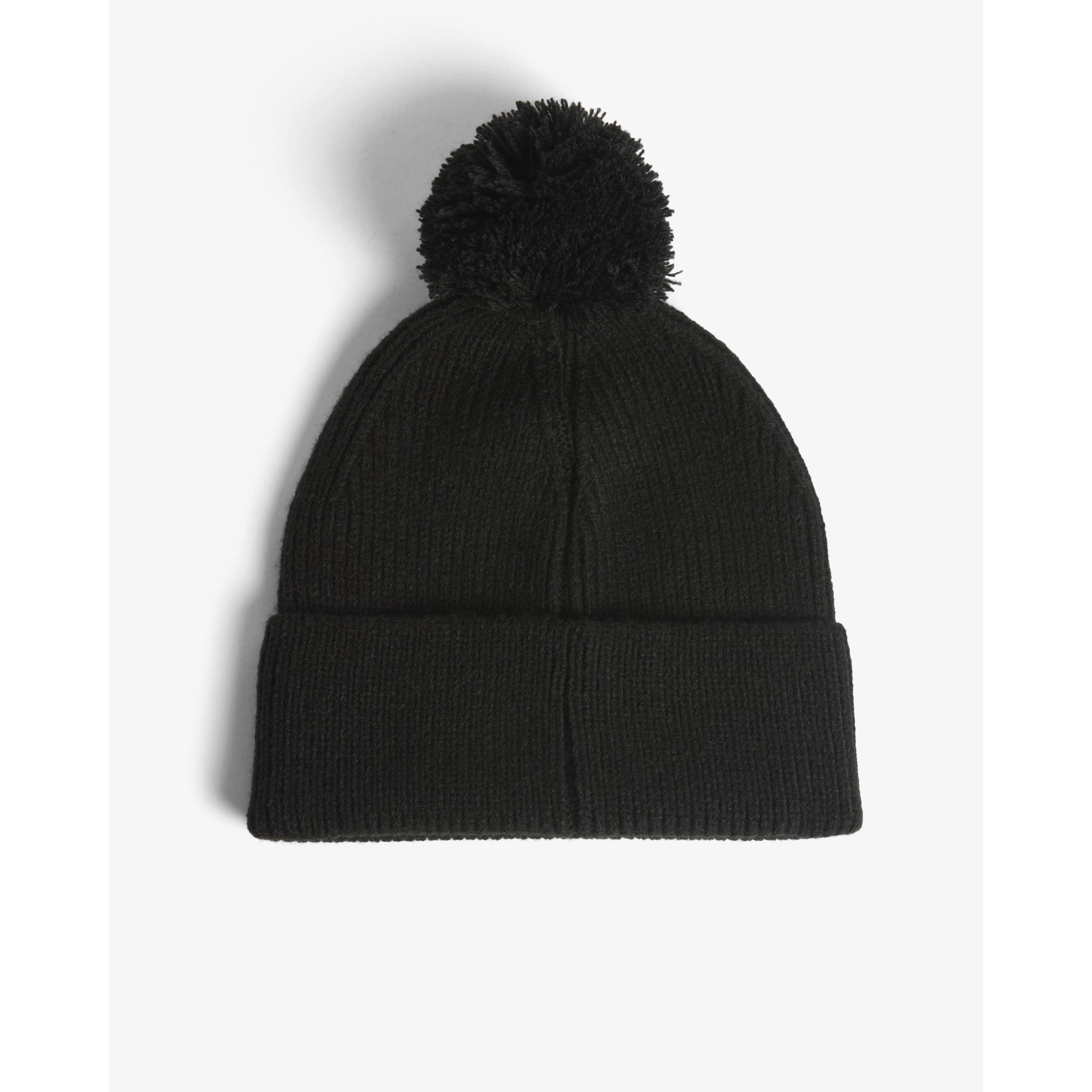 Black - Hunter - Women's Pom Pom Hat and Glove Set - 3