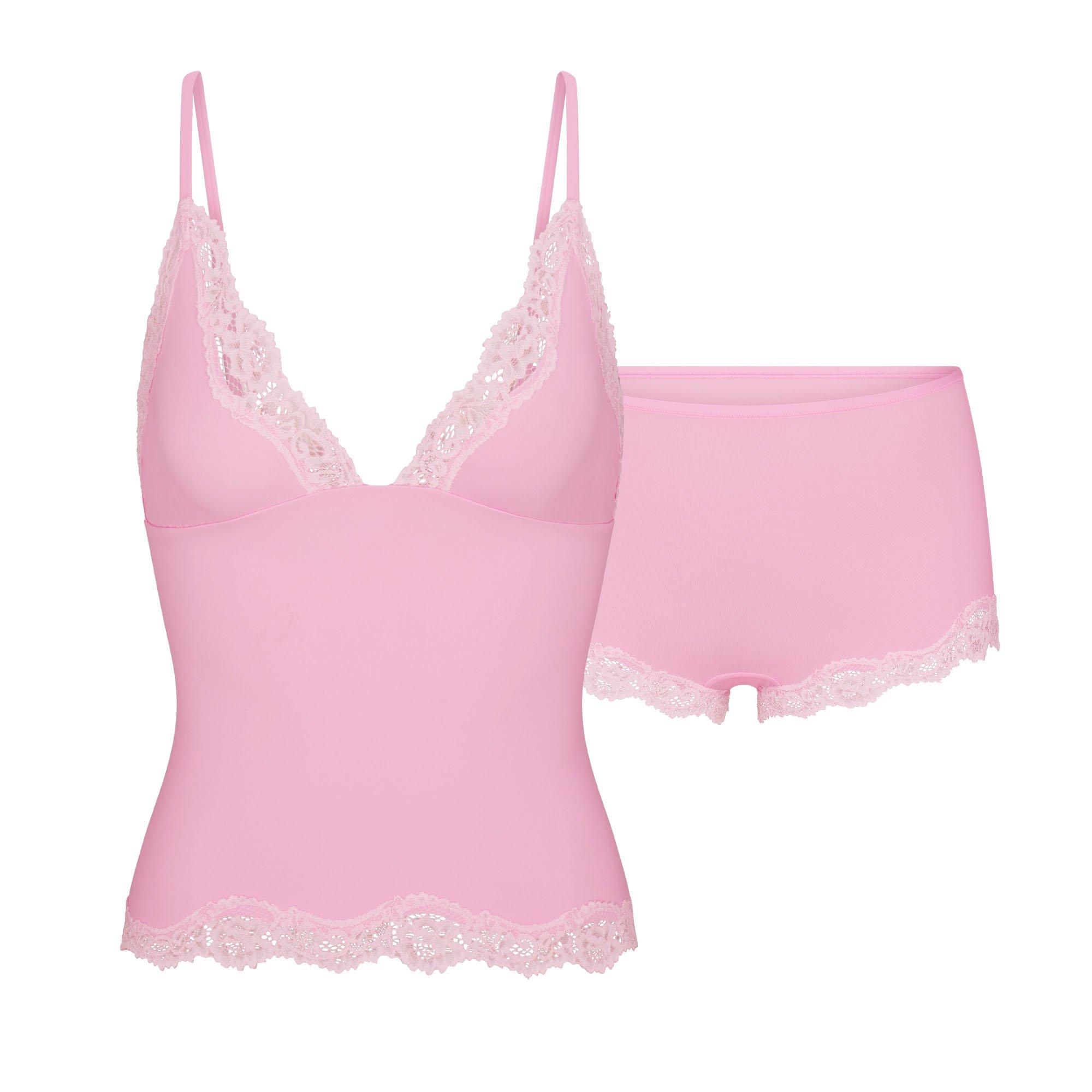 SKIMS Women's Cami Boyshort Pyjama Set - BUBBLEGUM TONAL - Size 14 (L)