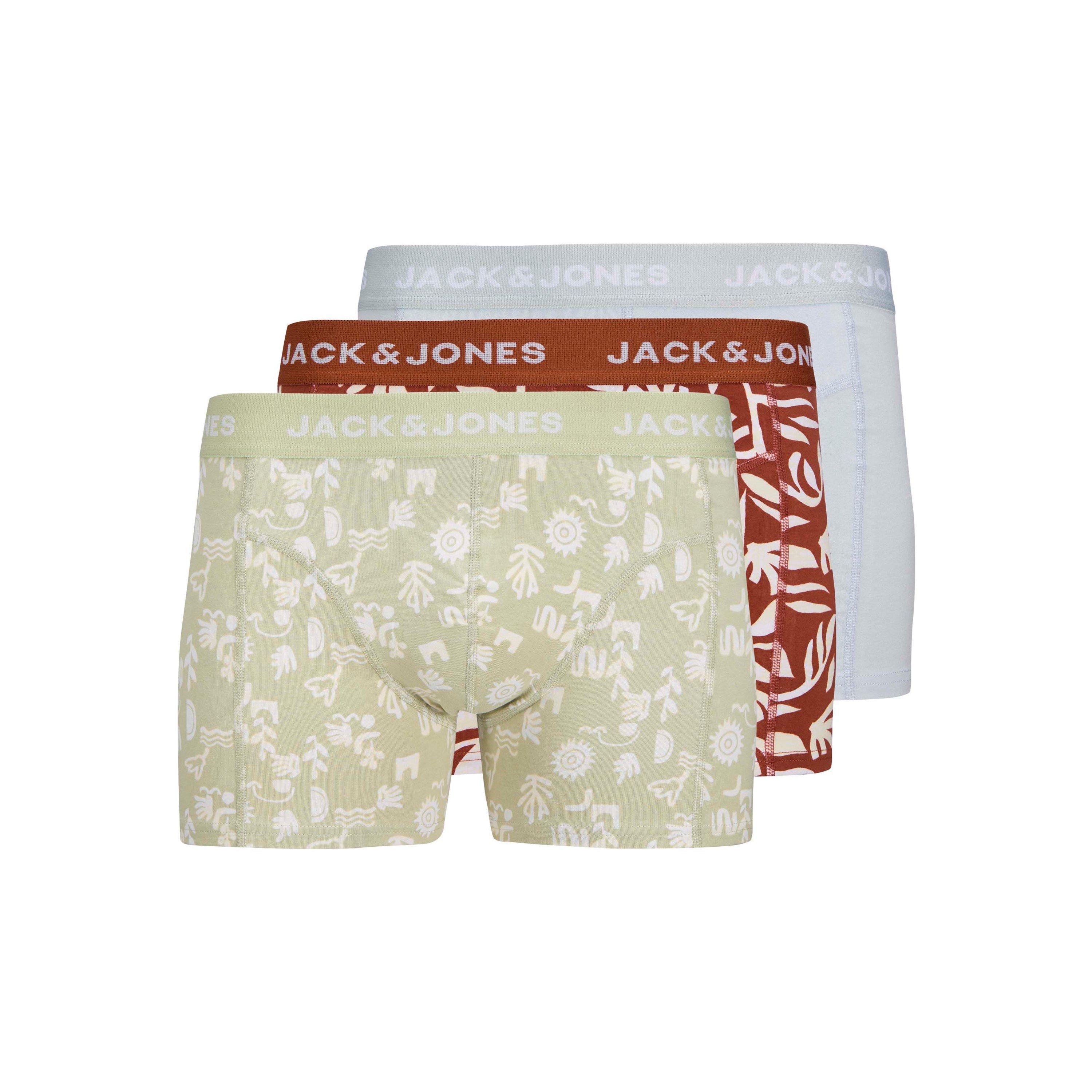 Jack And Jones Men's Trunks 3 Pack Boxers - Desert Sage - Medium