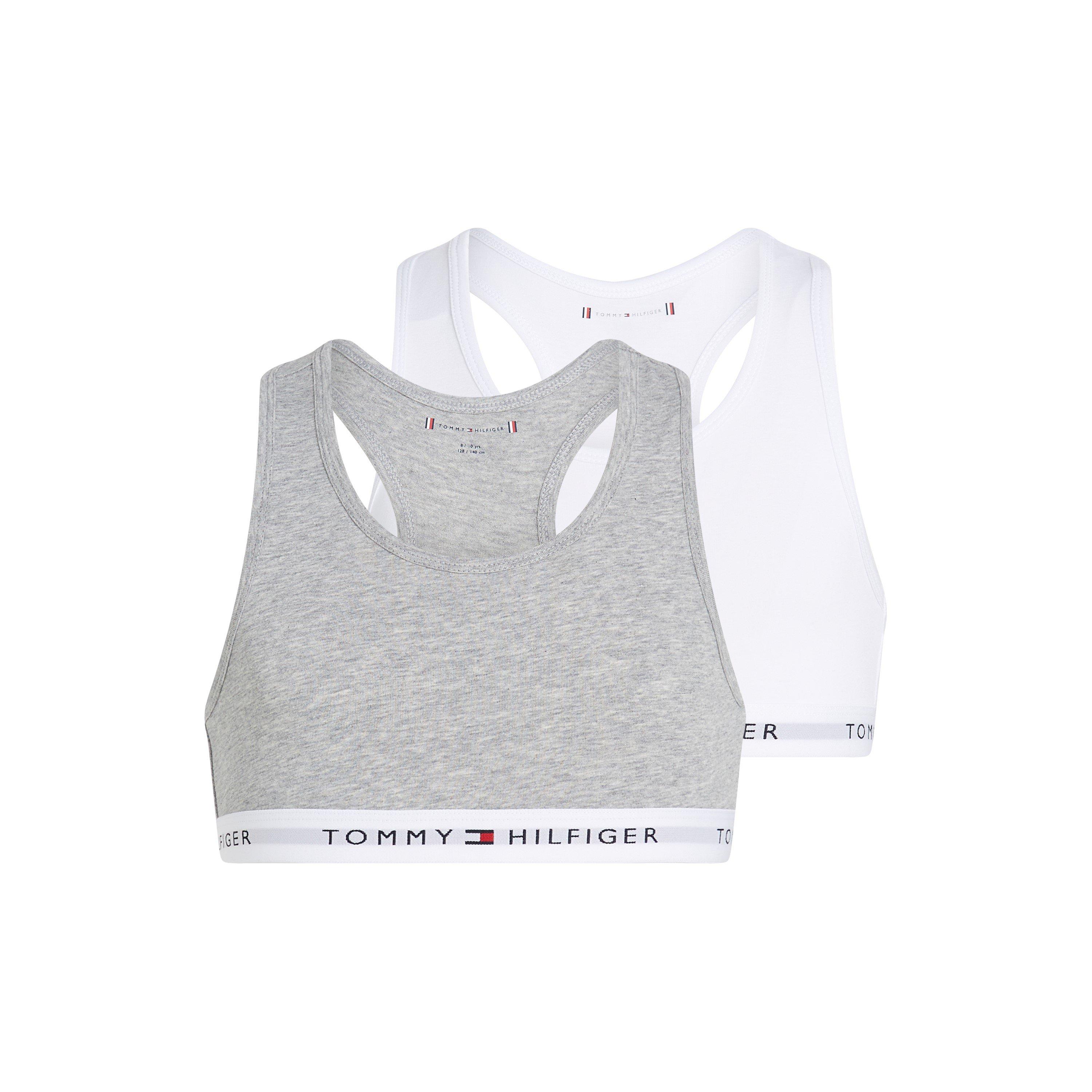 Tommy Hilfiger Kids' Unlined Bralettes - White/Grey OWV
