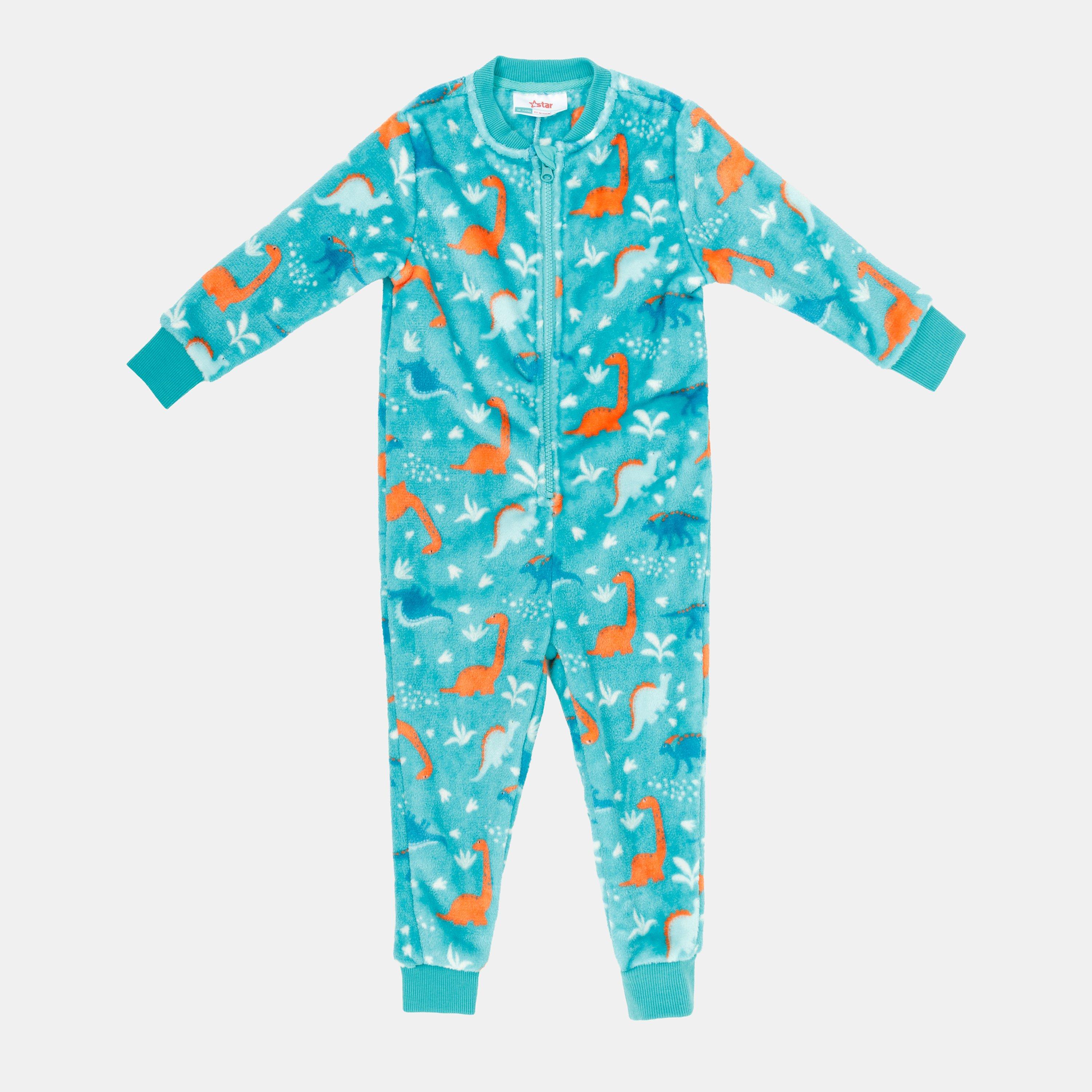 Dino - Star - Fleece Onesie Infant Dino Print - 1