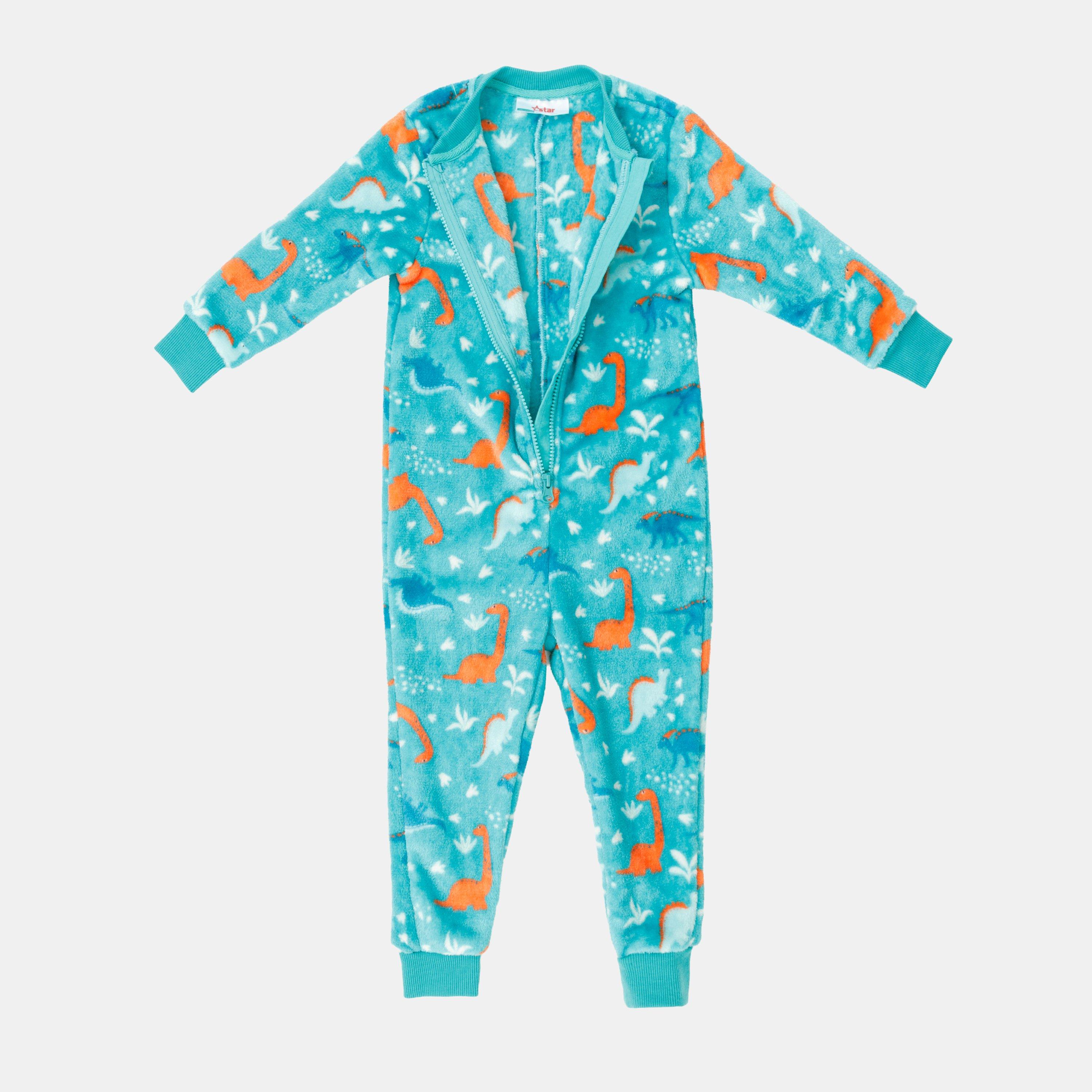 Dino - Star - Fleece Onesie Infant Dino Print - 3