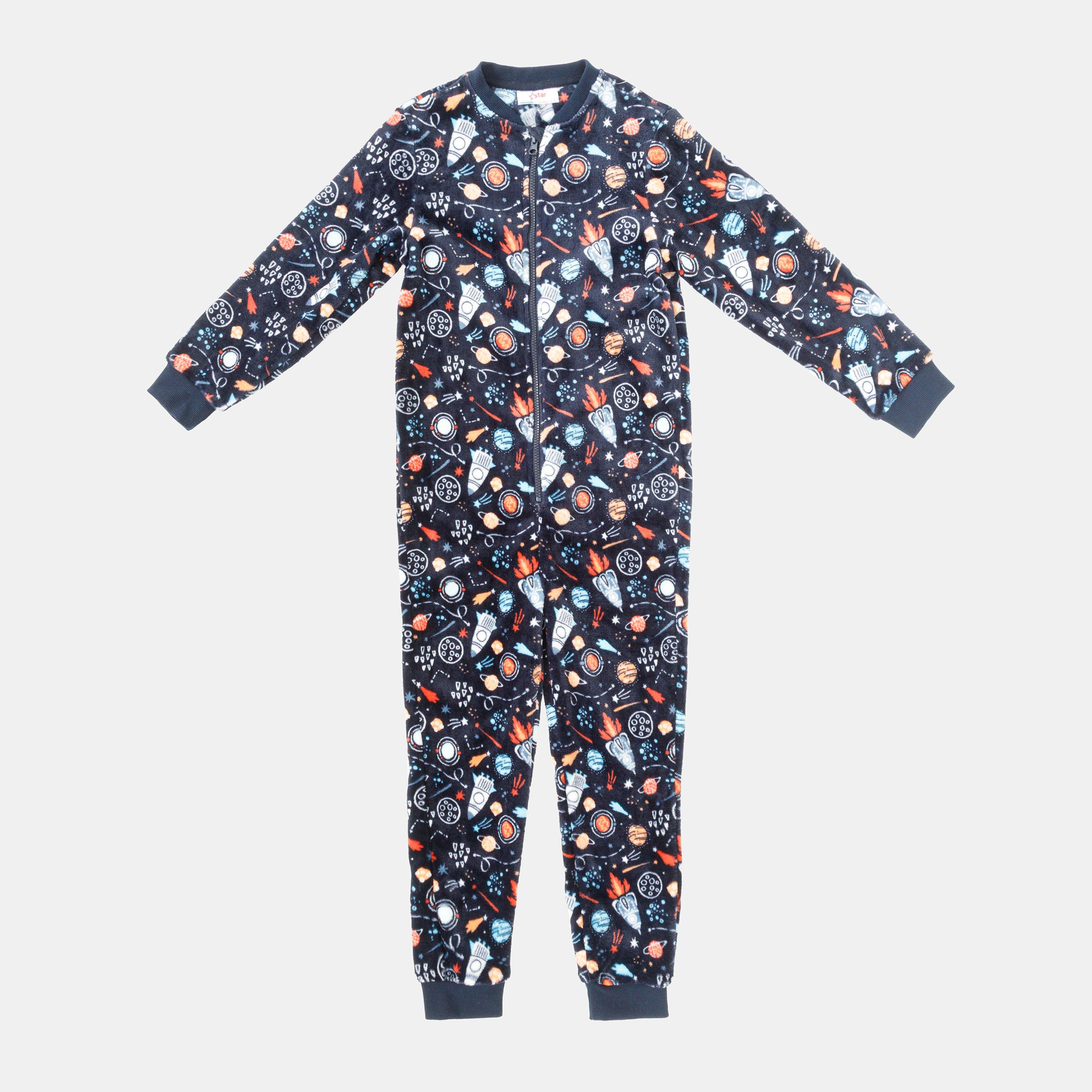 Space - Star - Fleece Onesie Game Print Junior - 1