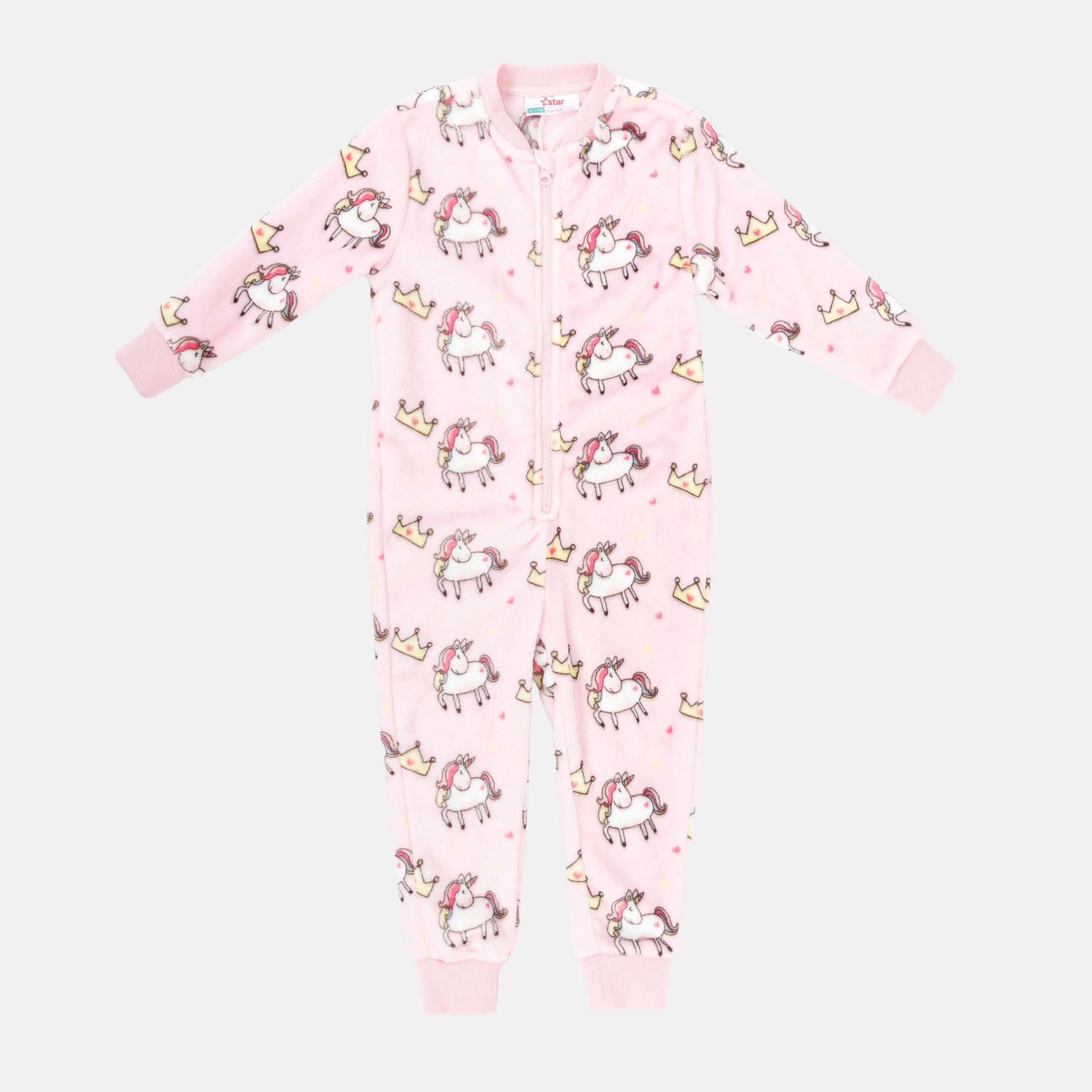 Unicorn - Star - Fleece Onesie Infant Girls Unicorn Print - 1