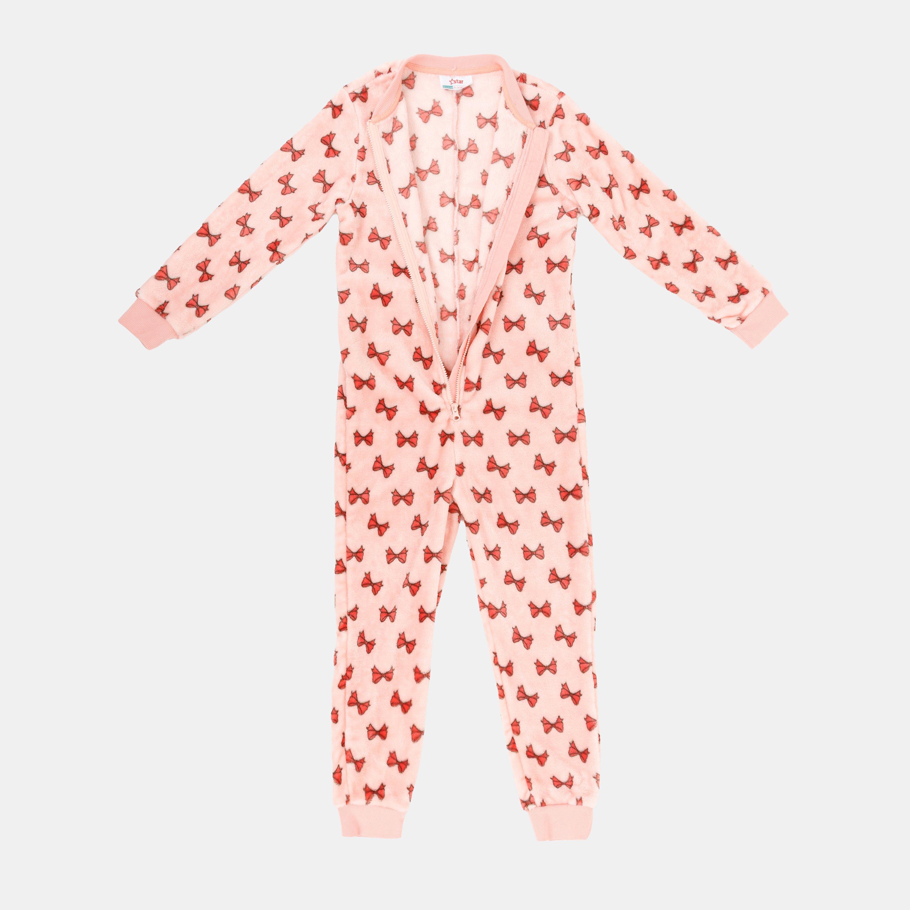 Roza - Star - Fleece Onesie Junior Girls Pink - 3