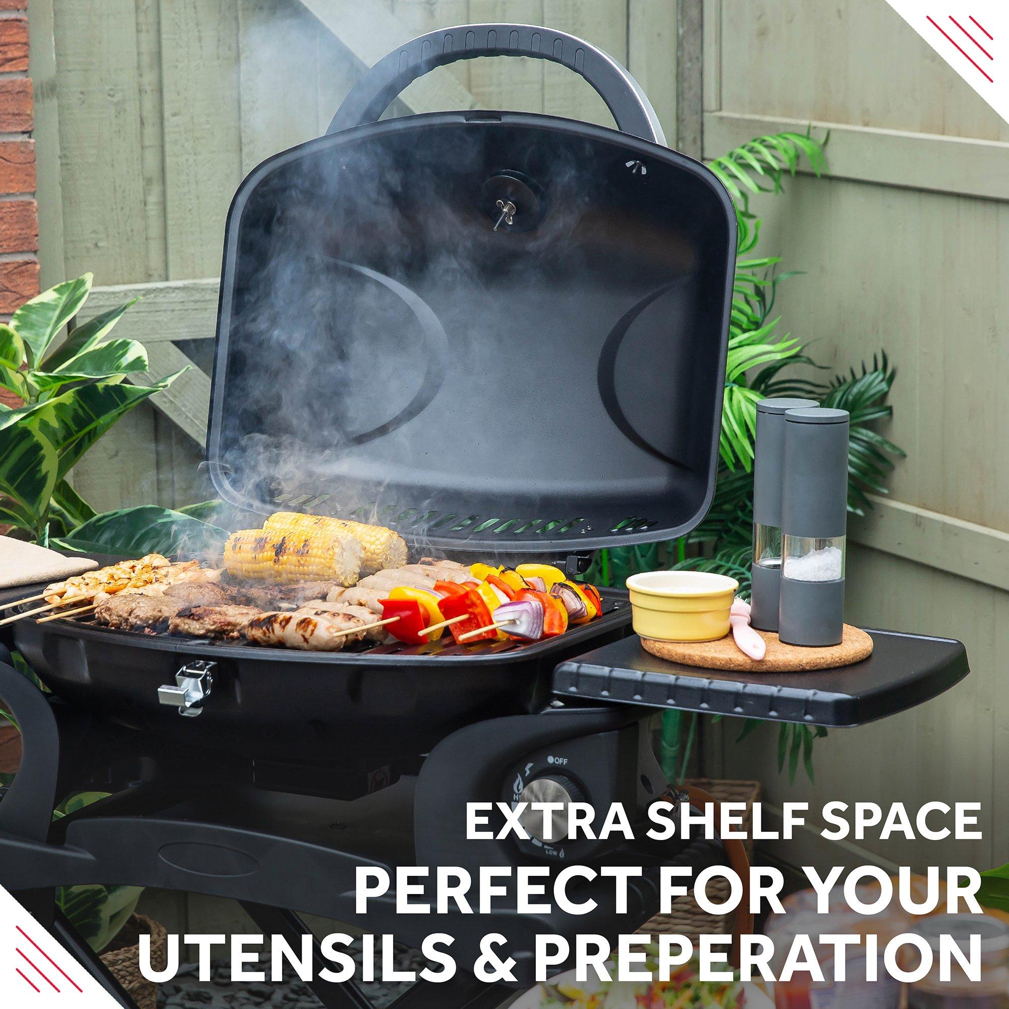 Black - George Foreman - GFSBBQ1TR Portable Gas BBQ 1 Burner - 8