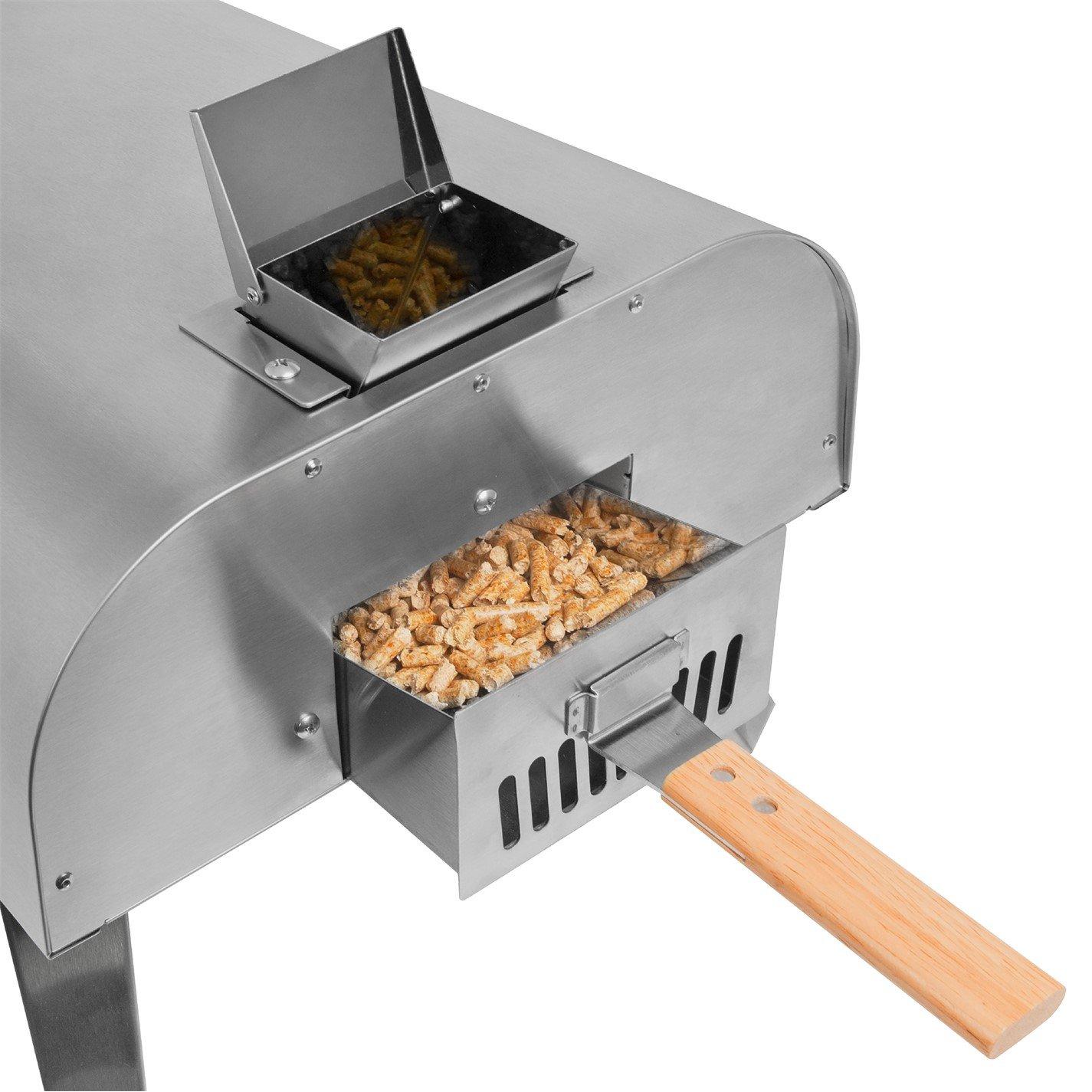 Stainless Steel - George Foreman - GFWPPO1SSPC 12'' Wood Pellet Pizza Oven - 12