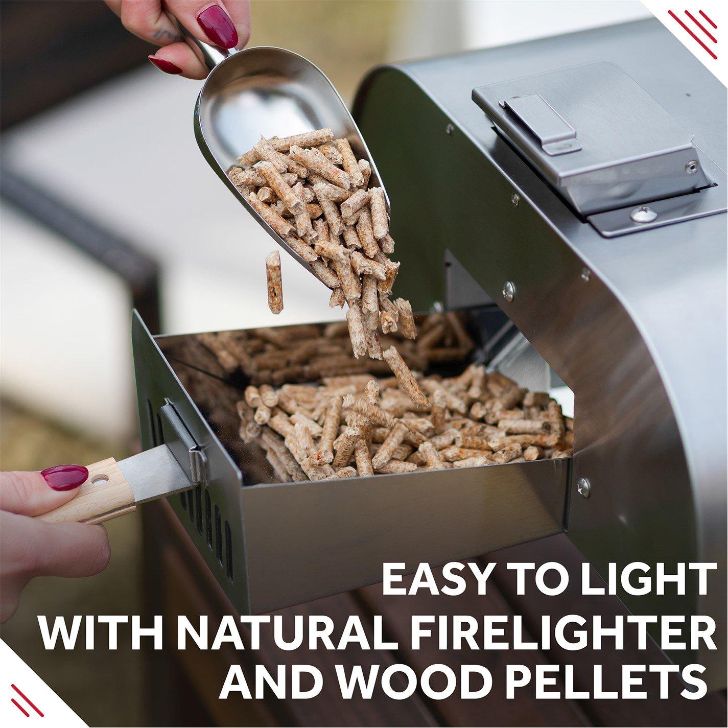 Stainless Steel - George Foreman - GFWPPO1SSPC 12'' Wood Pellet Pizza Oven - 7