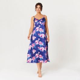 Be You Floral Satin Midi Night Dress