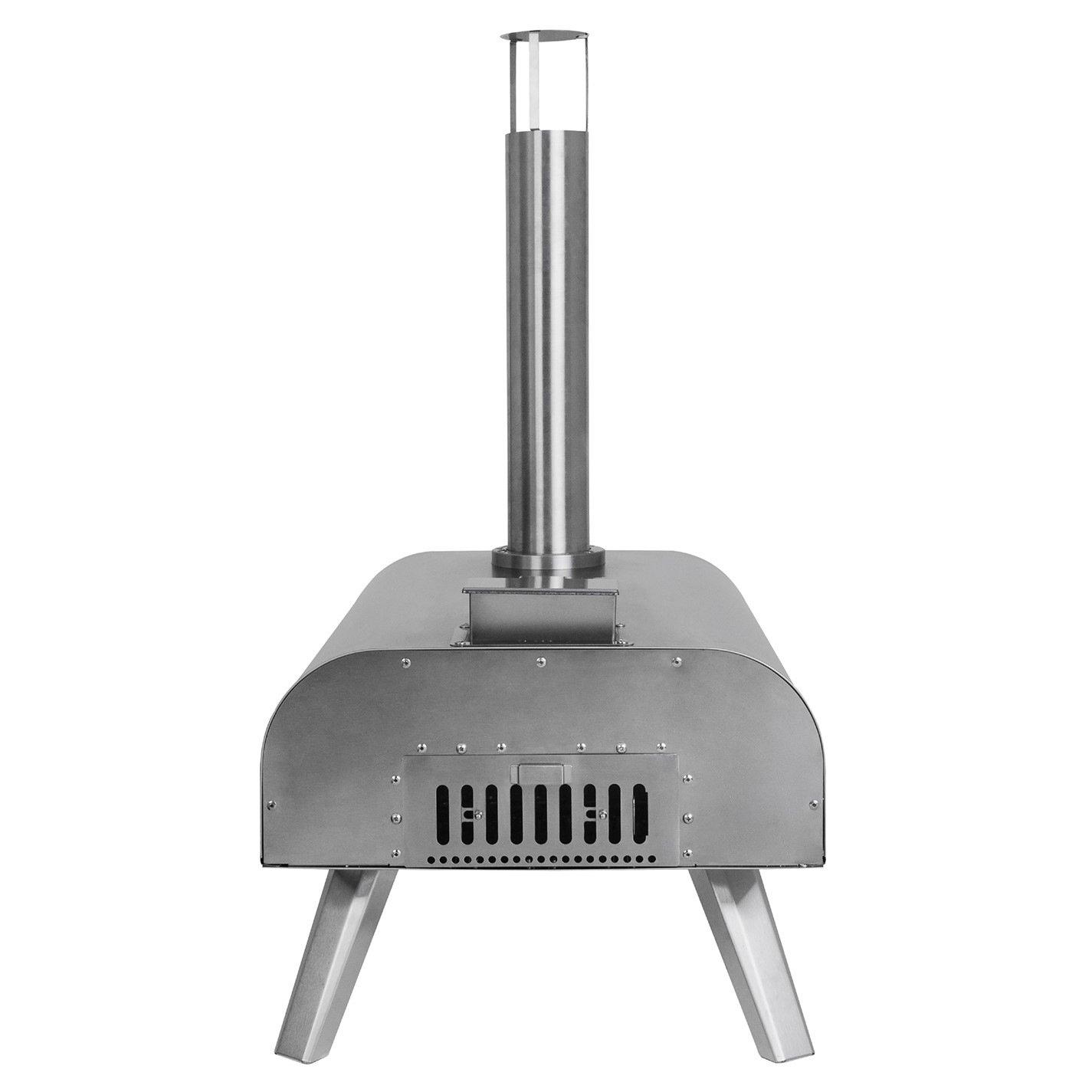 Stainless Steel - George Foreman - GFWPPO2SSPC 16'' Wood Pellet Pizza Oven - 12