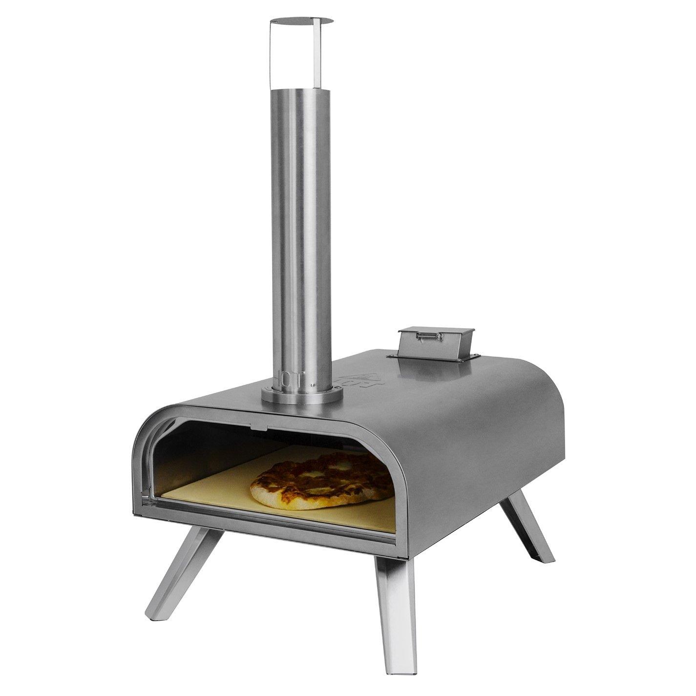 Stainless Steel - George Foreman - GFWPPO2SSPC 16'' Wood Pellet Pizza Oven - 14