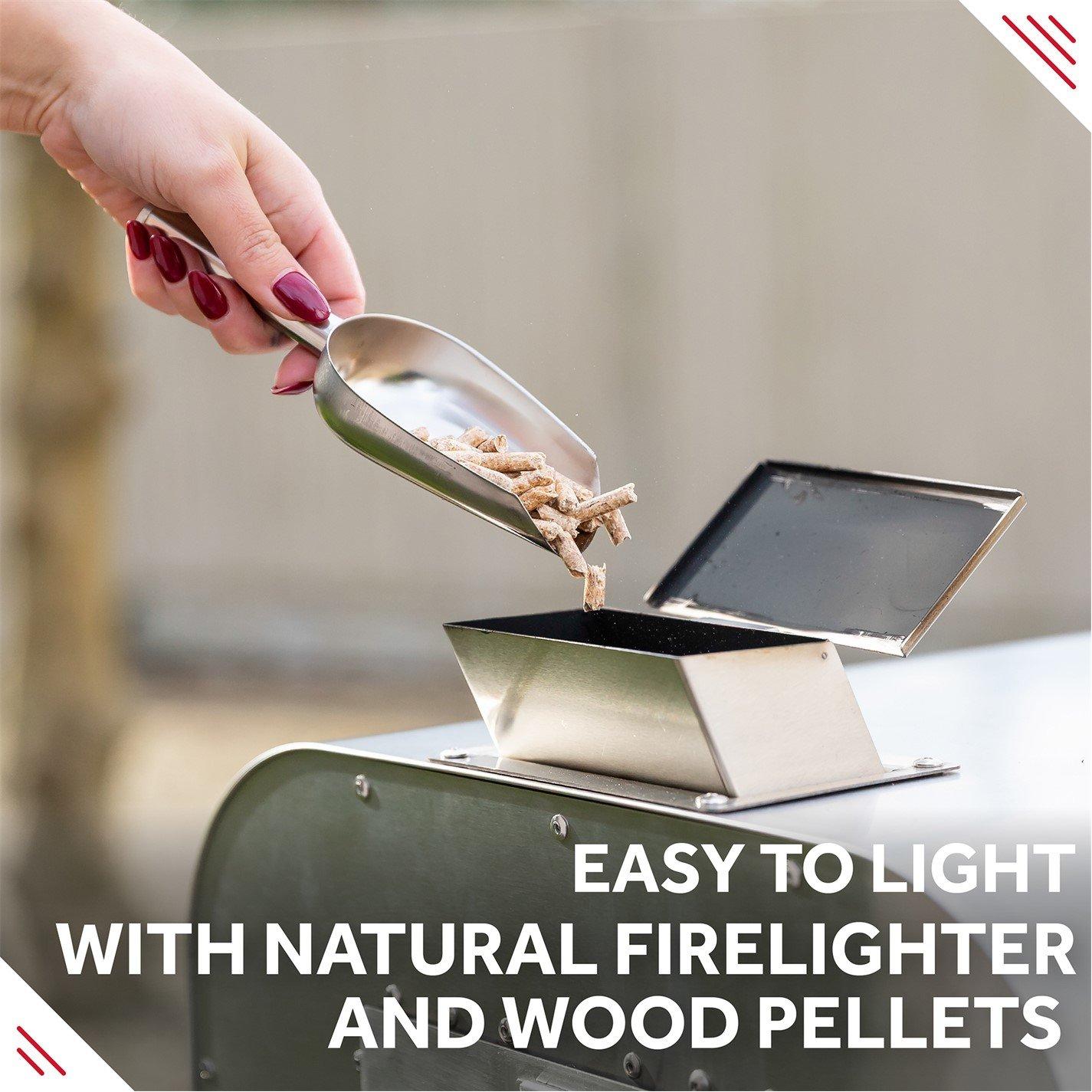 Stainless Steel - George Foreman - GFWPPO2SSPC 16'' Wood Pellet Pizza Oven - 7