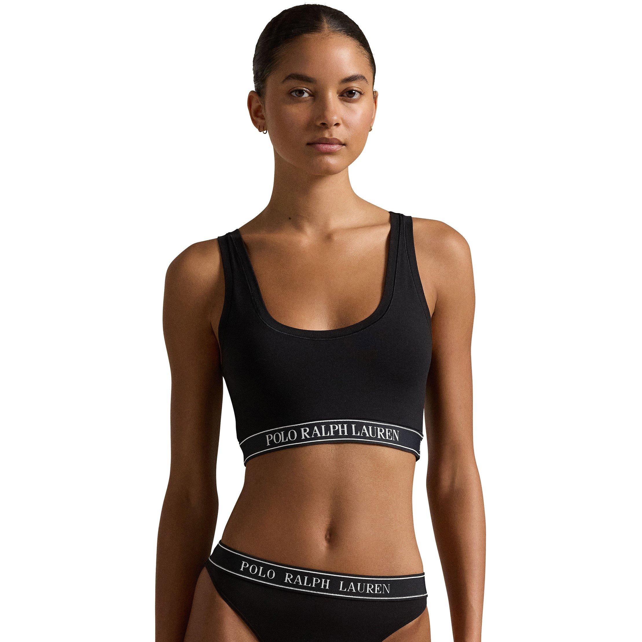 Black - Polo Ralph Lauren - Women's Scoop Neck Bralette - 3