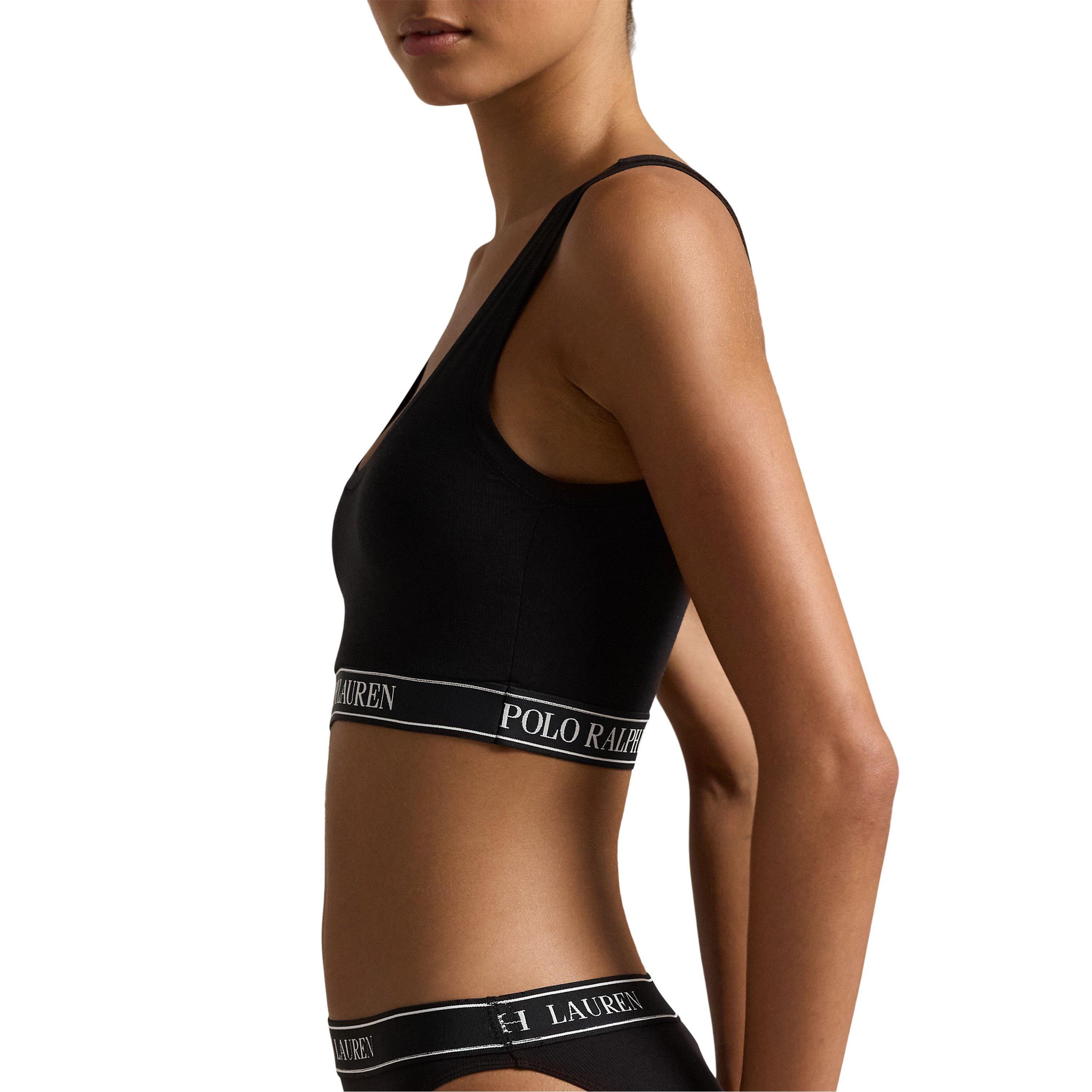 Black - Polo Ralph Lauren - Women's Scoop Neck Bralette - 4