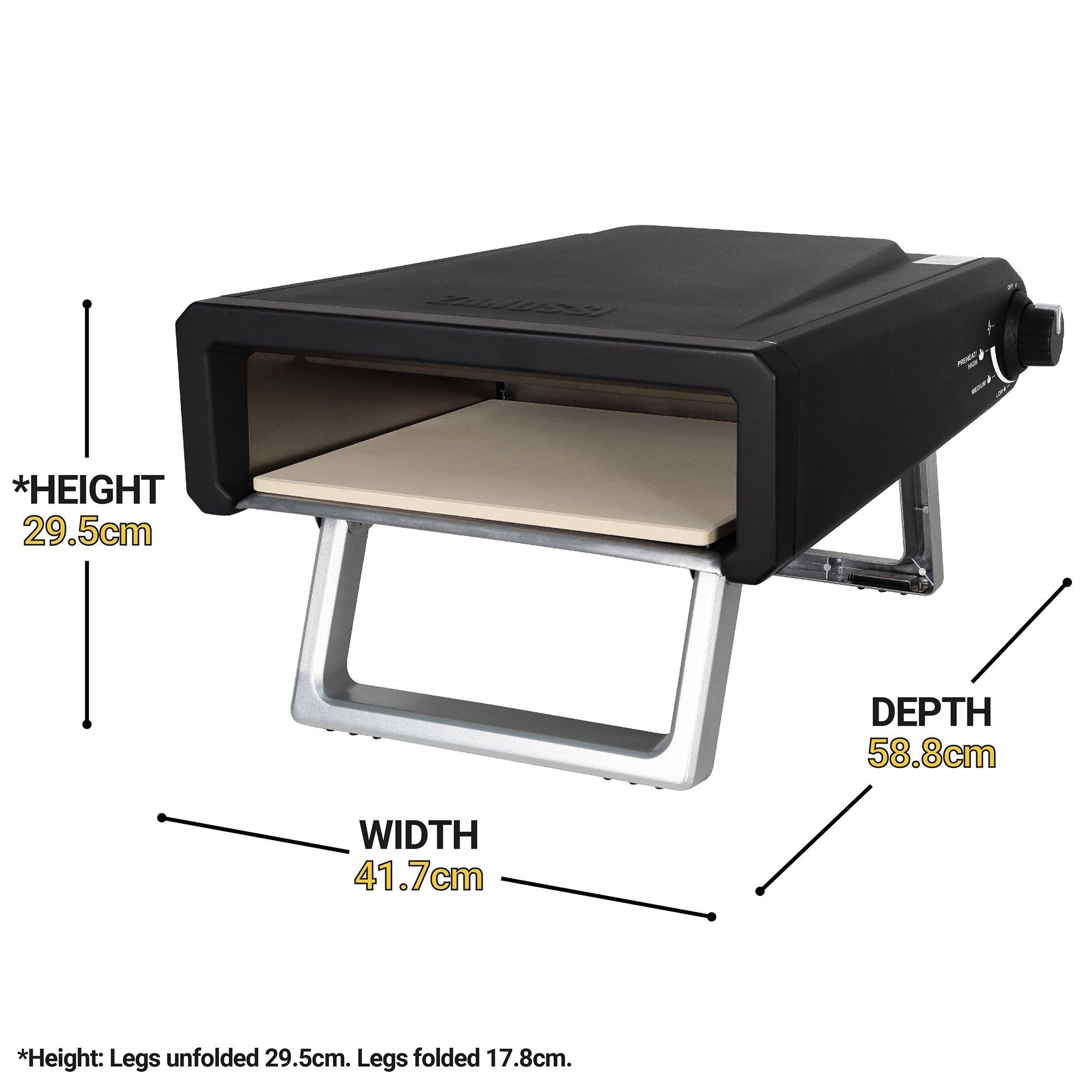 Black - Zanussi - ZGPO1PC Gas Powered Pizza Oven with Paddle & Bag - 2