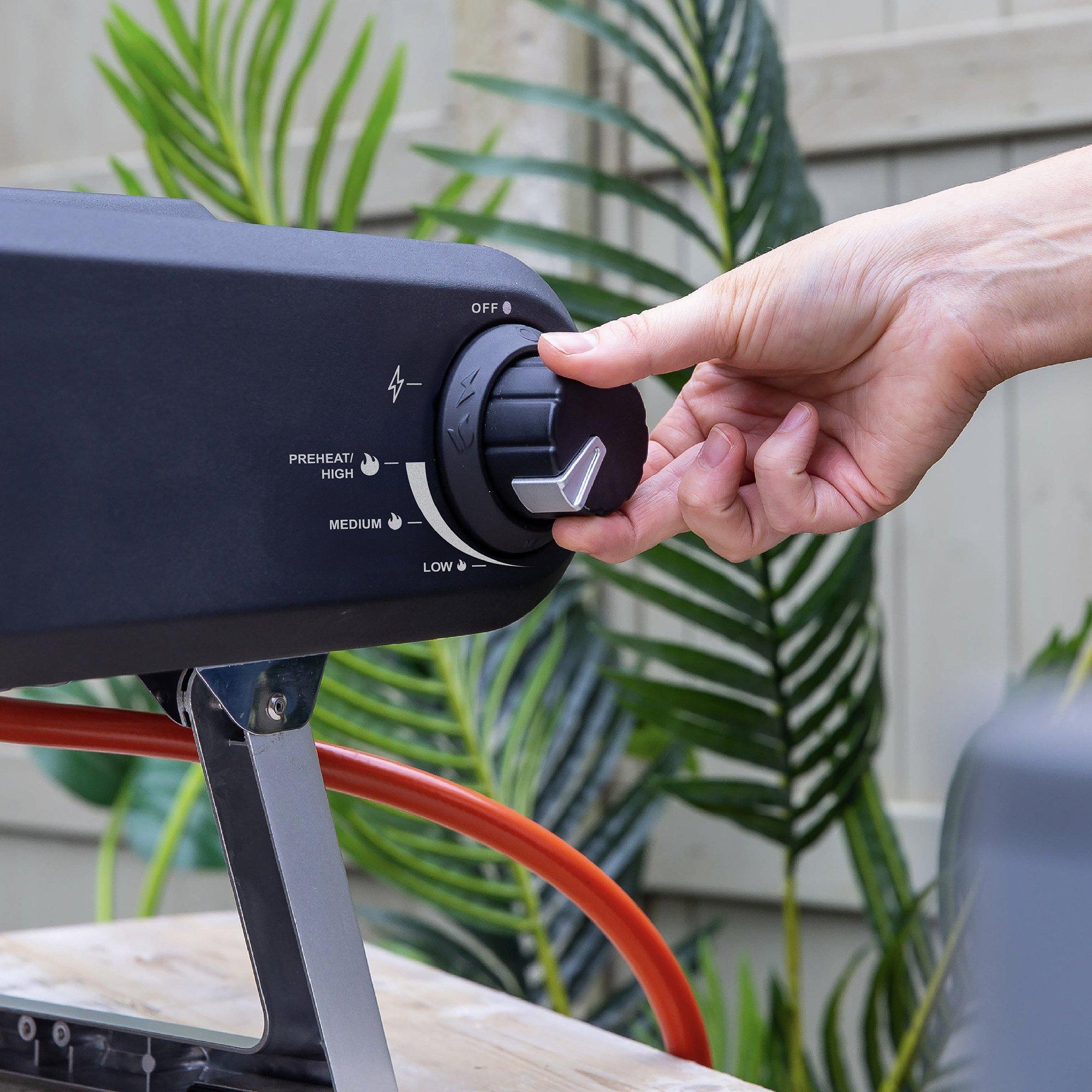 Black - Zanussi - ZGPO1PC Gas Powered Pizza Oven with Paddle & Bag - 3