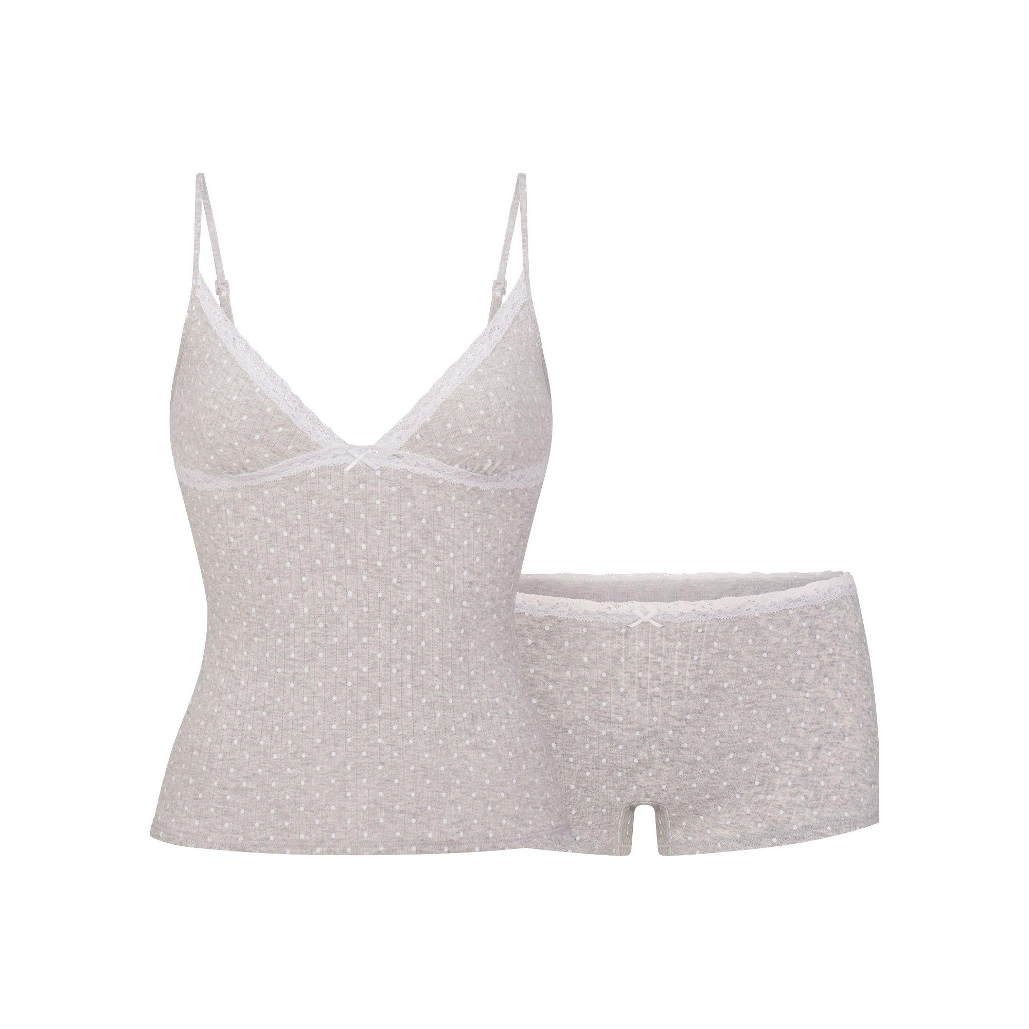 L Heather Grey - SKIMS - Women's L Cami Boy Pyjama Set - 1