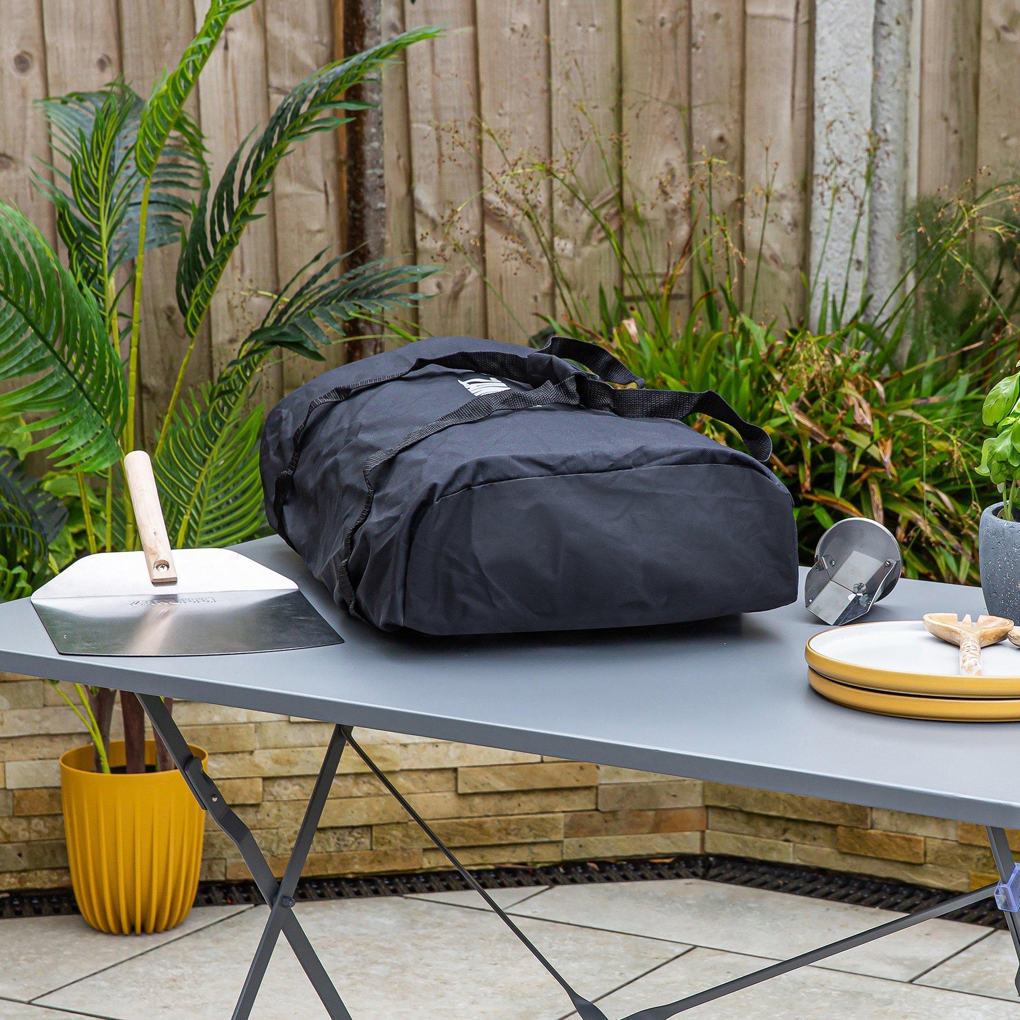 Black - Zanussi - ZPO1BPC Wood Pellet Pizza Oven with Paddle & Cover - 3