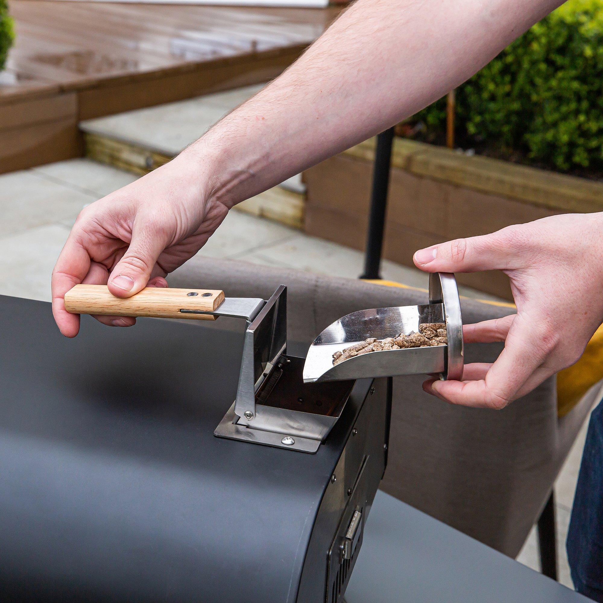 Black - Zanussi - ZPO1BPC Wood Pellet Pizza Oven with Paddle & Cover - 5