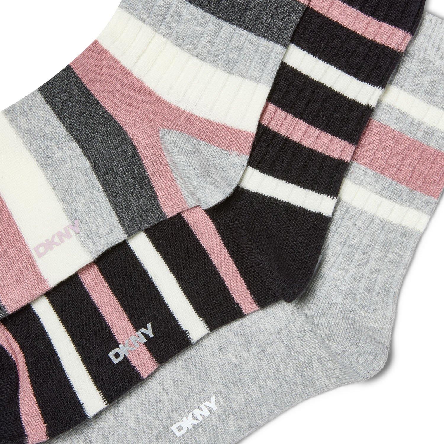 Sort/Grå/Rosa - DKNY - 3 Pack Womens Socks Cecilia - 7
