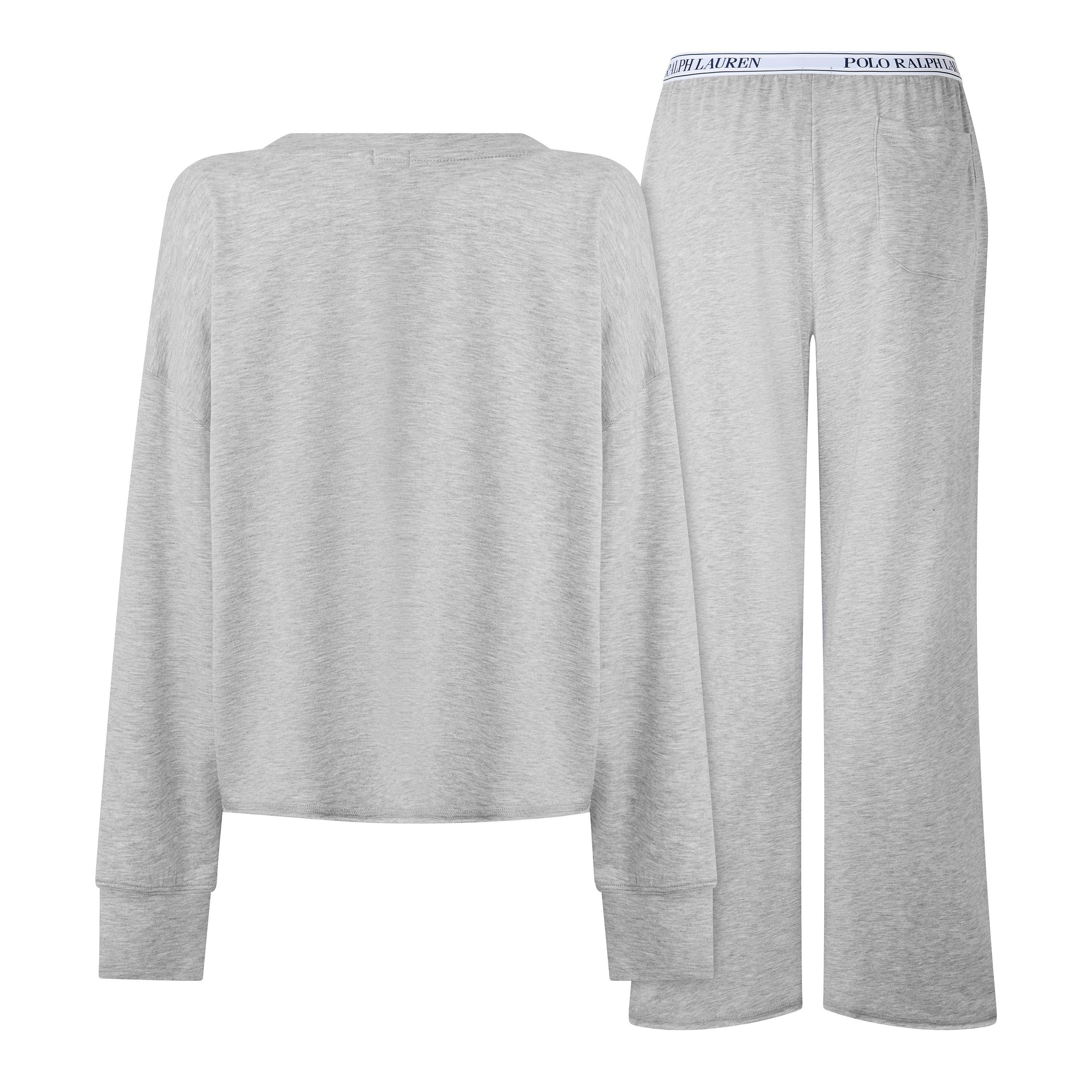 Grey - Polo Ralph Lauren - Womens Crew-neck Long Sleeve Pyjama Set - 2