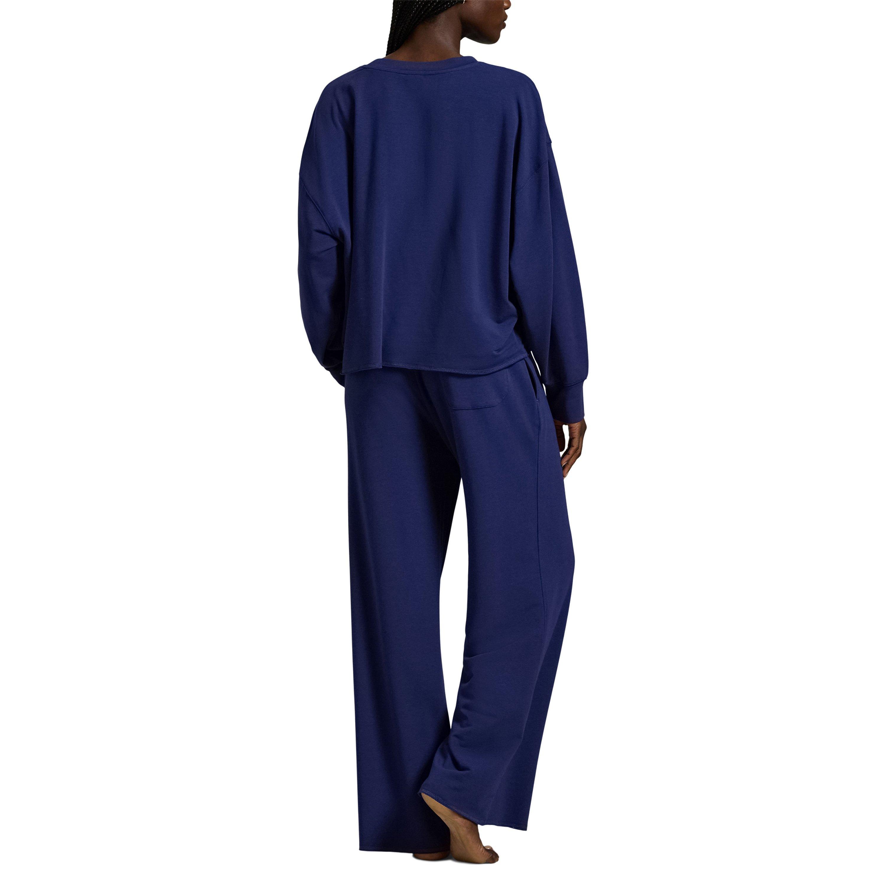 Navy - Polo Ralph Lauren - Women's Crew-neck Long Sleeve Pyjama Set - 2