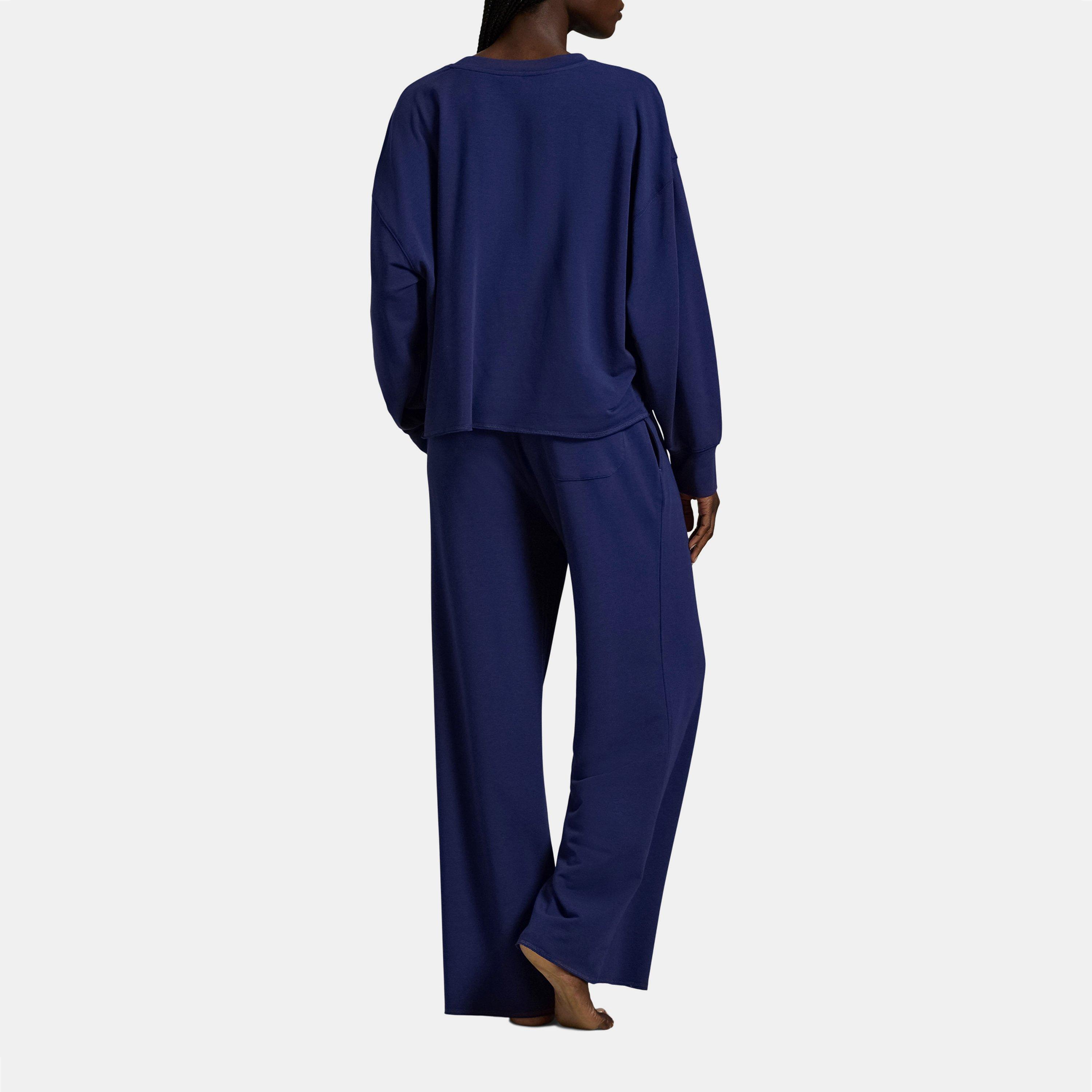 Navy - Polo Ralph Lauren - Women's Crew-neck Long Sleeve Pyjama Set - 4