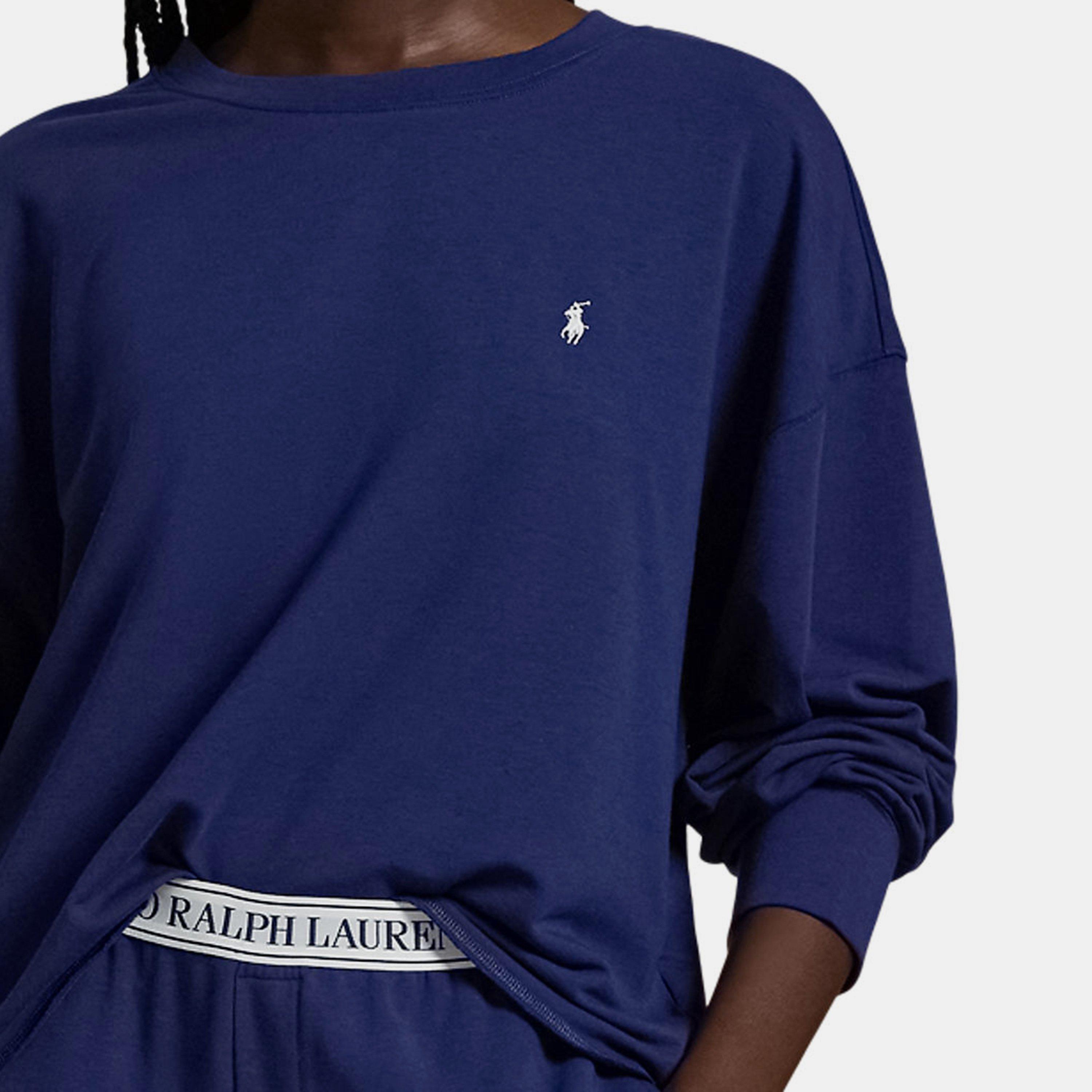 Navy - Polo Ralph Lauren - Women's Crew-neck Long Sleeve Pyjama Set - 5